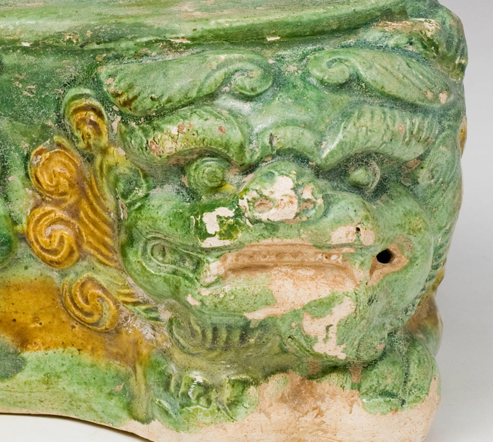 Sancai-glazed pottery 'Haitai' Pillow, Tang dynasty