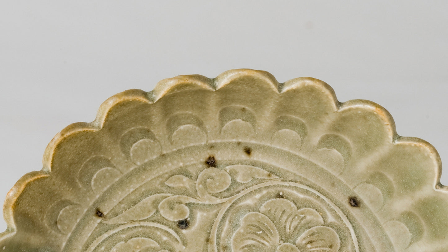 SMALL CELADON CHRYSANTHEMUM DISH, NORTHERN SONG DYNASTY