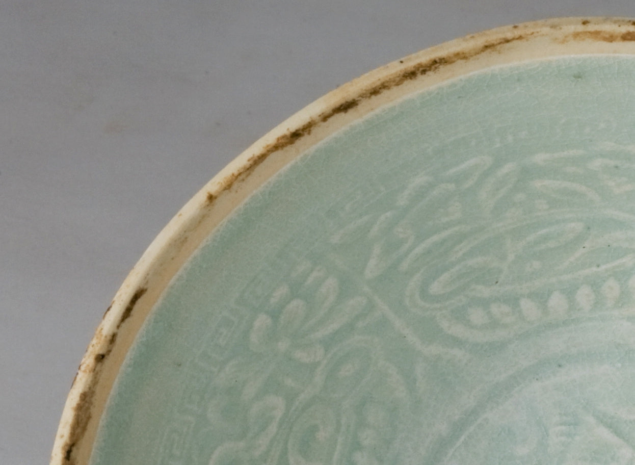 Qingbai Bowl with carving of crane, Song Dynasty