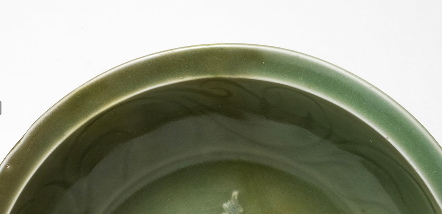 Longquan Celadon-Glazed 'Dragon' Dish, Yuan Dynasty