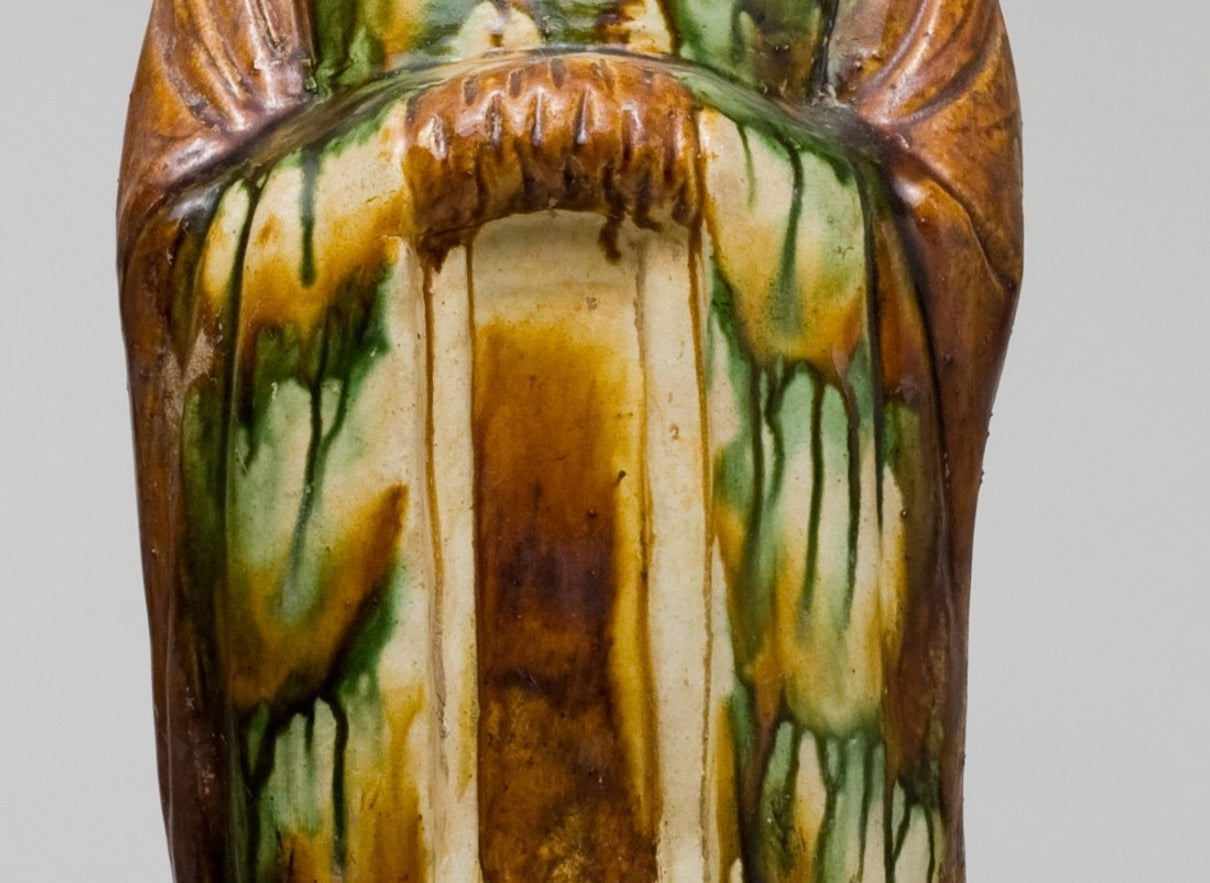 Large Sancai-Glazed Pottery Standing Official, Tang Dynasty