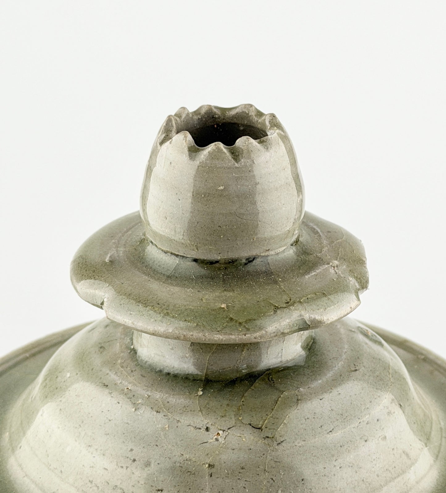 Longquan Celadon Five-Spouted Jar, Five Dynasties/Song Dynasty
