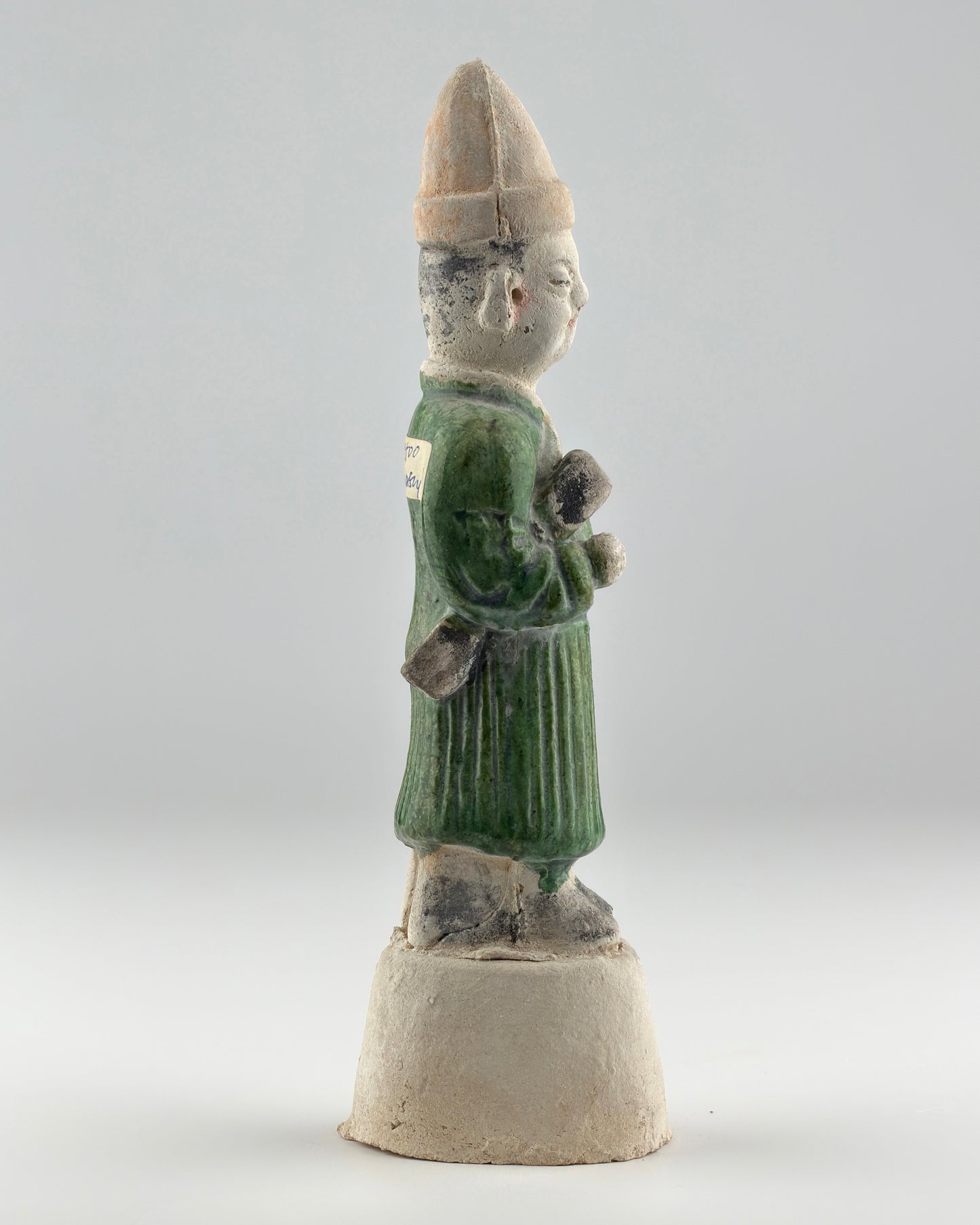 Green Glazed Figure of Attendant, Ming Period