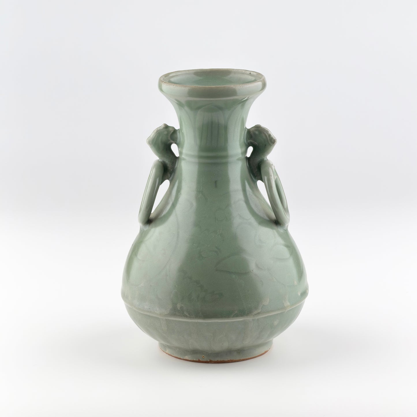Carved Longquan Celadon Vase, Yuan-Ming Dynasty