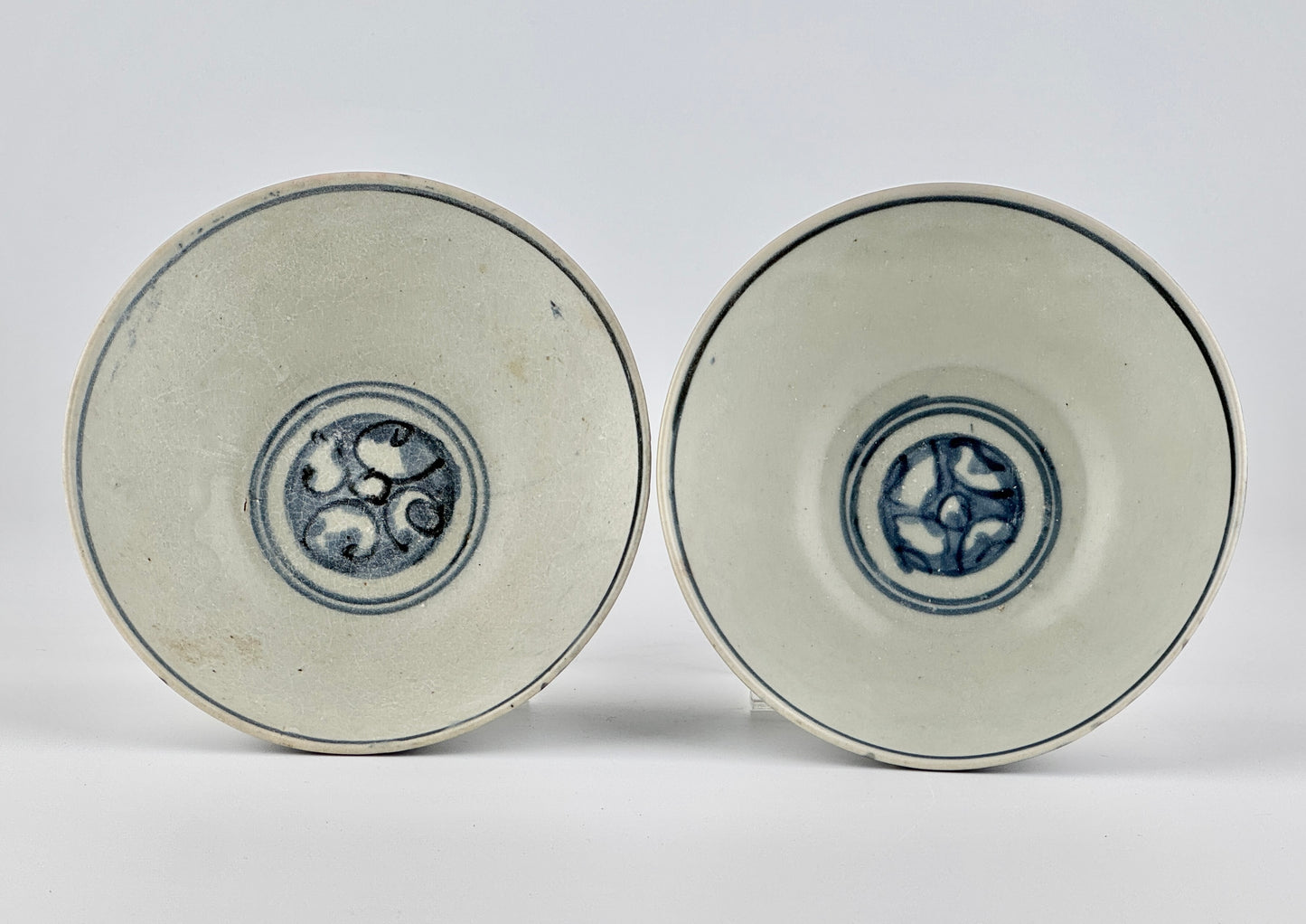 Pair of Bowls from Shipwreck, Late Ming Era(16-17th century)