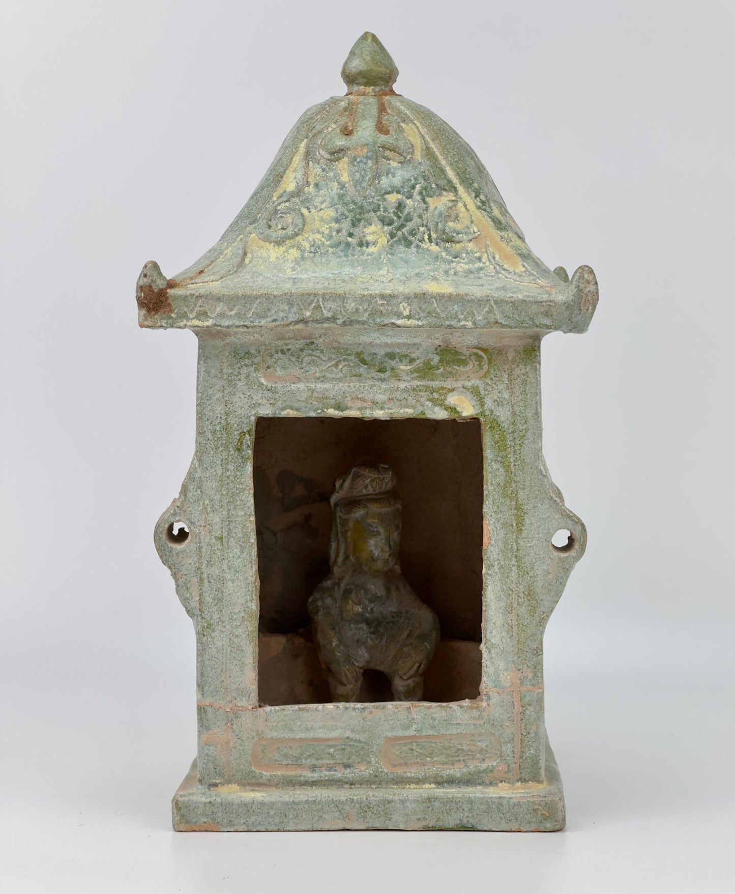 Chinese green-glazed model of a shrine, Han dynasty