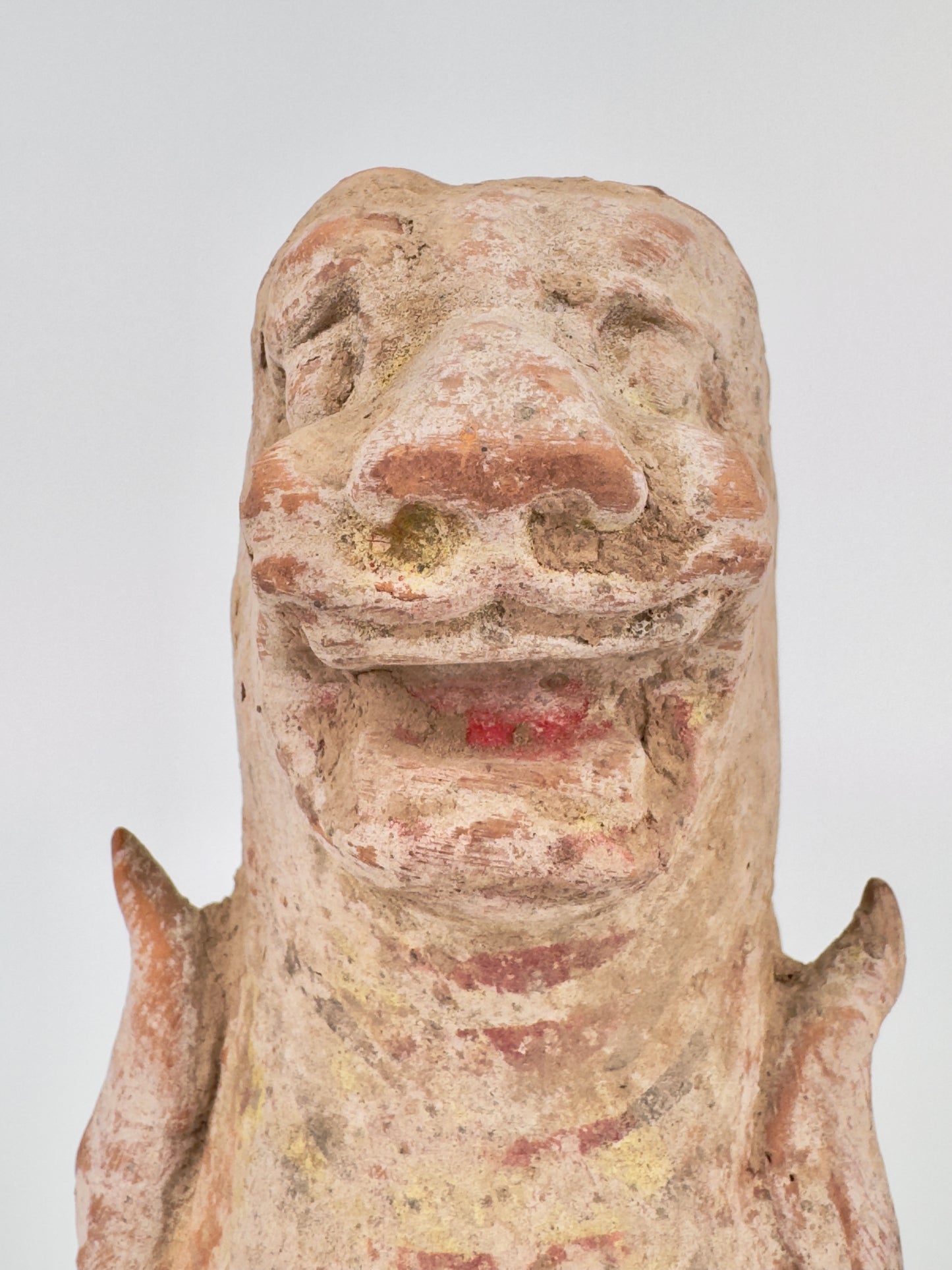 Guardian Haitai Lion Pottery Figure, Northern Wei-Tang Dynasties