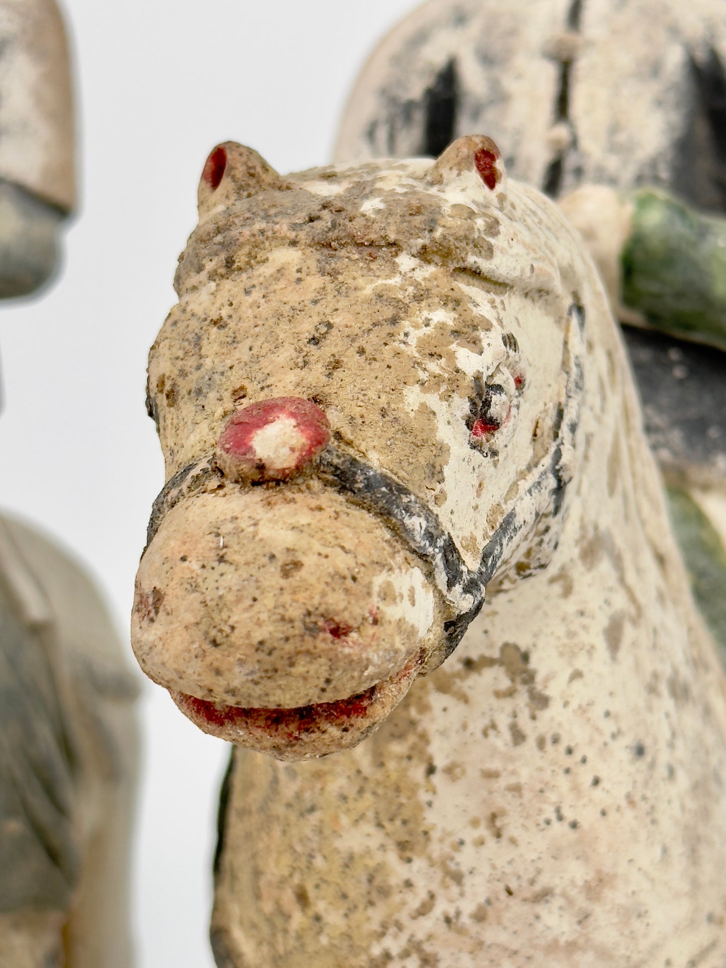 Two Black and Green Glazed Horses and Riders, Ming period(15-16th Century)