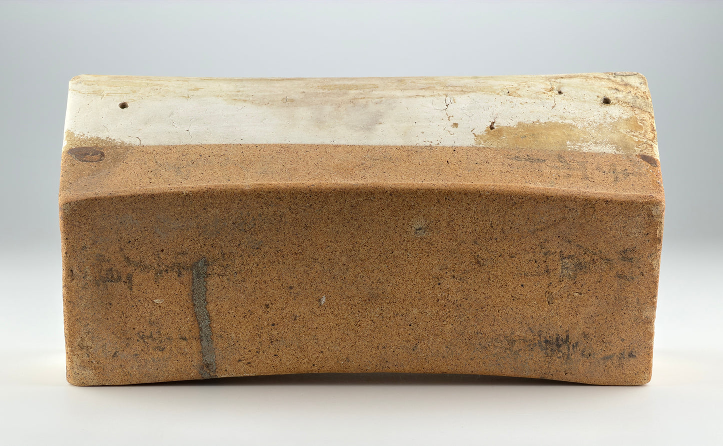 Cizhou Rectangular Pillow with Carved Decoration, Yuan Dynasty