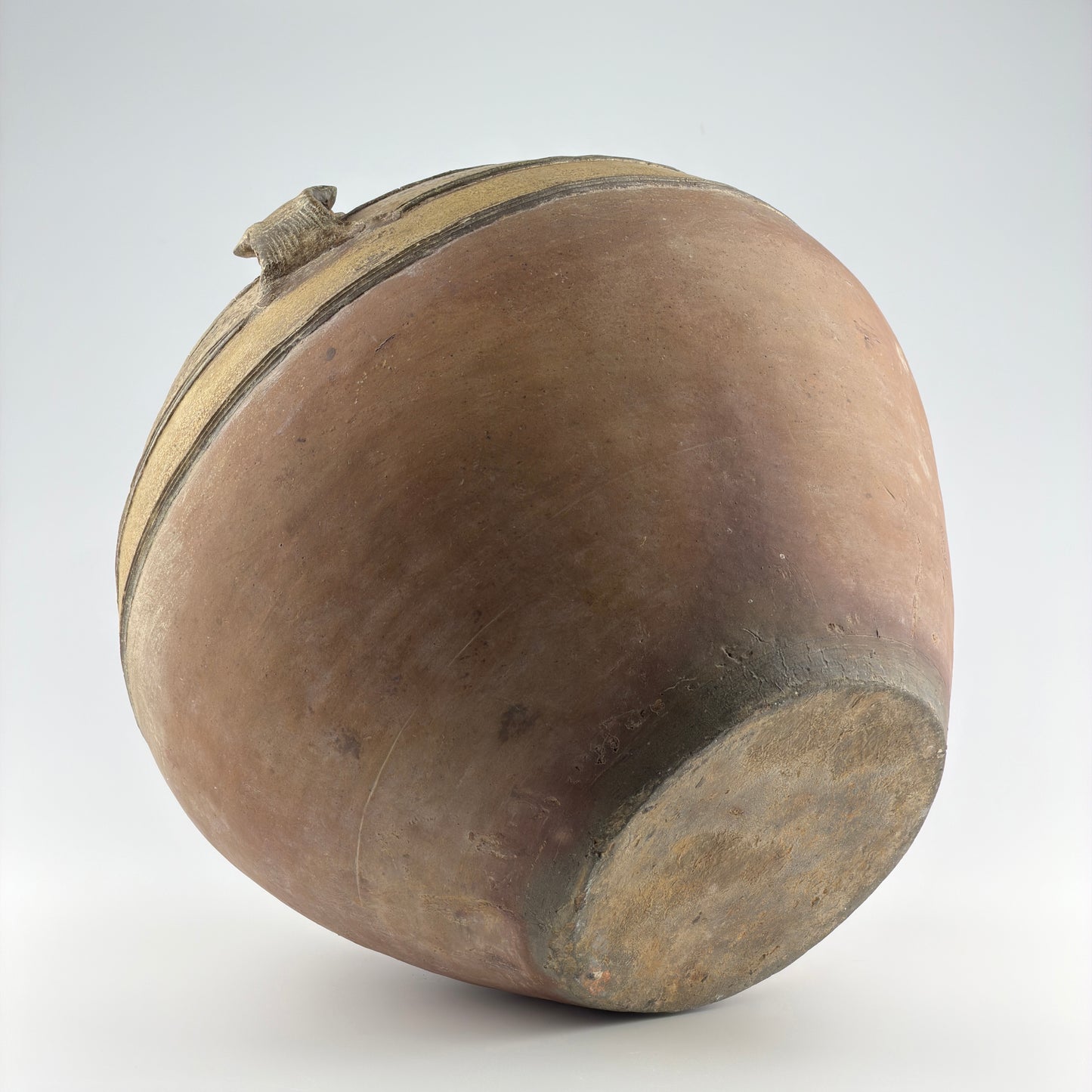 Large Yue Globular Stoneware Jar, Han Dynasty-Three Kingdoms