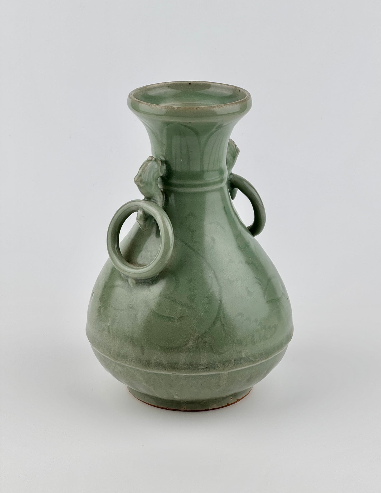 Carved Longquan Celadon Vase, Yuan-Ming Dynasty