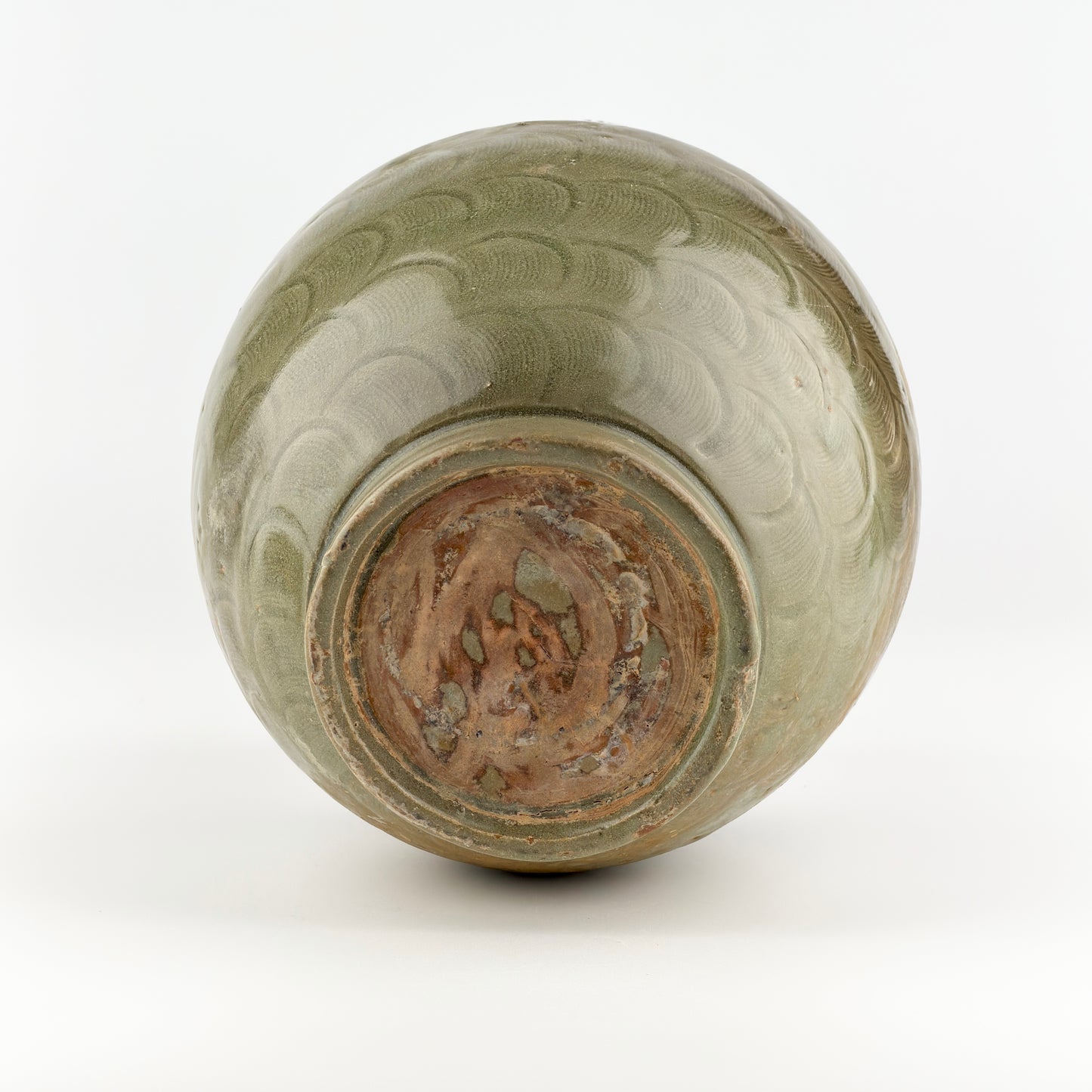Celadon jar with carved lotus petal design, Song Dynasty