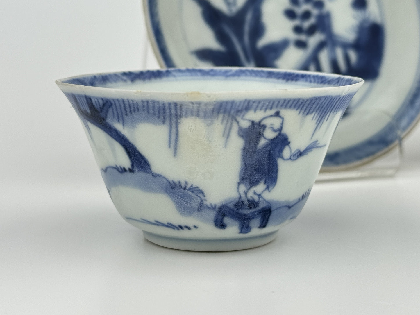 BLUE AND WHITE GARDEN PATTERN TEA SET C 1725, QING DYNASTY, YONGZHENG REIGN