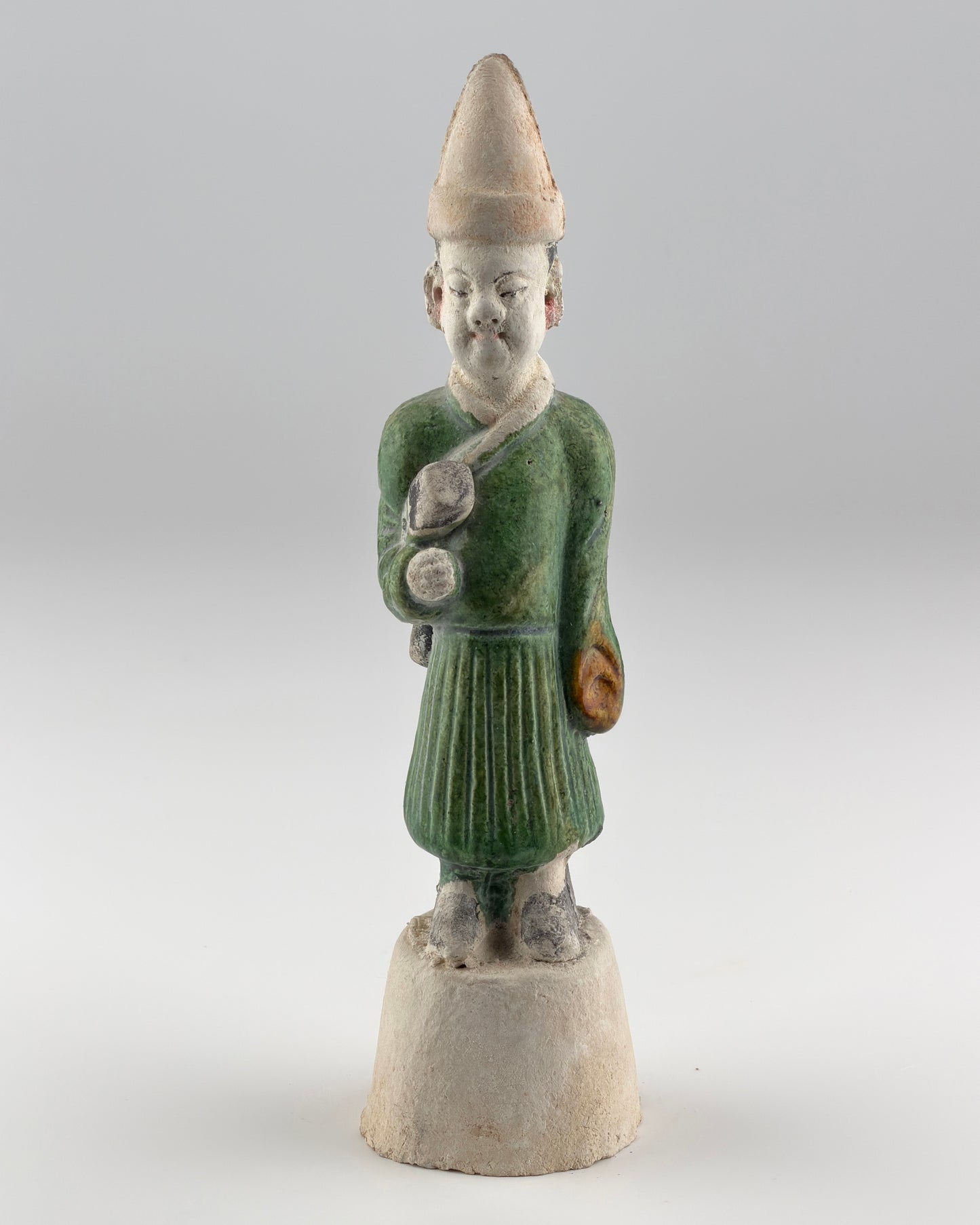 Green Glazed Figure of Attendant, Ming Period