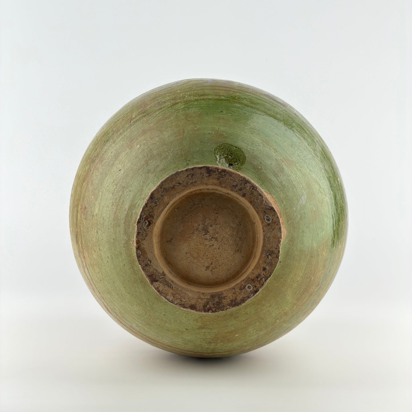 Rare Green-glazed Pottery Amphora with Brown glazed Phoenix, Liao Dynasty