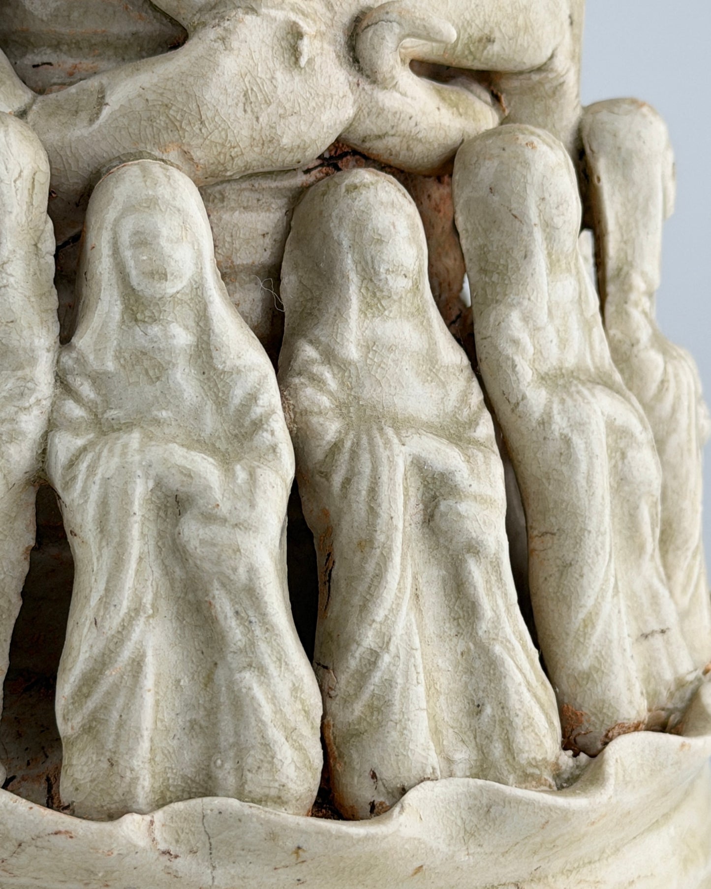 Pair of Qingbai Funerary Vases with Daoist figures, Southern Song Dynasty