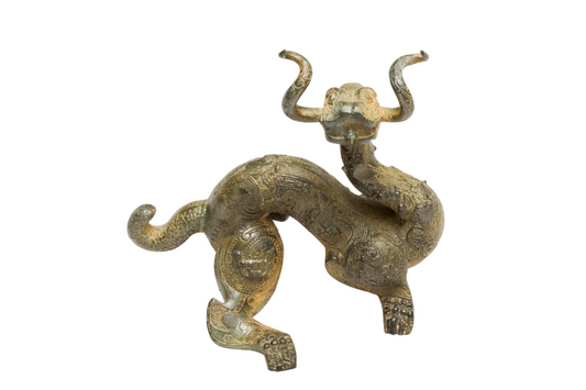 An Exceptional Gilt-Bronze Dragon, Presumably Six Dynasties