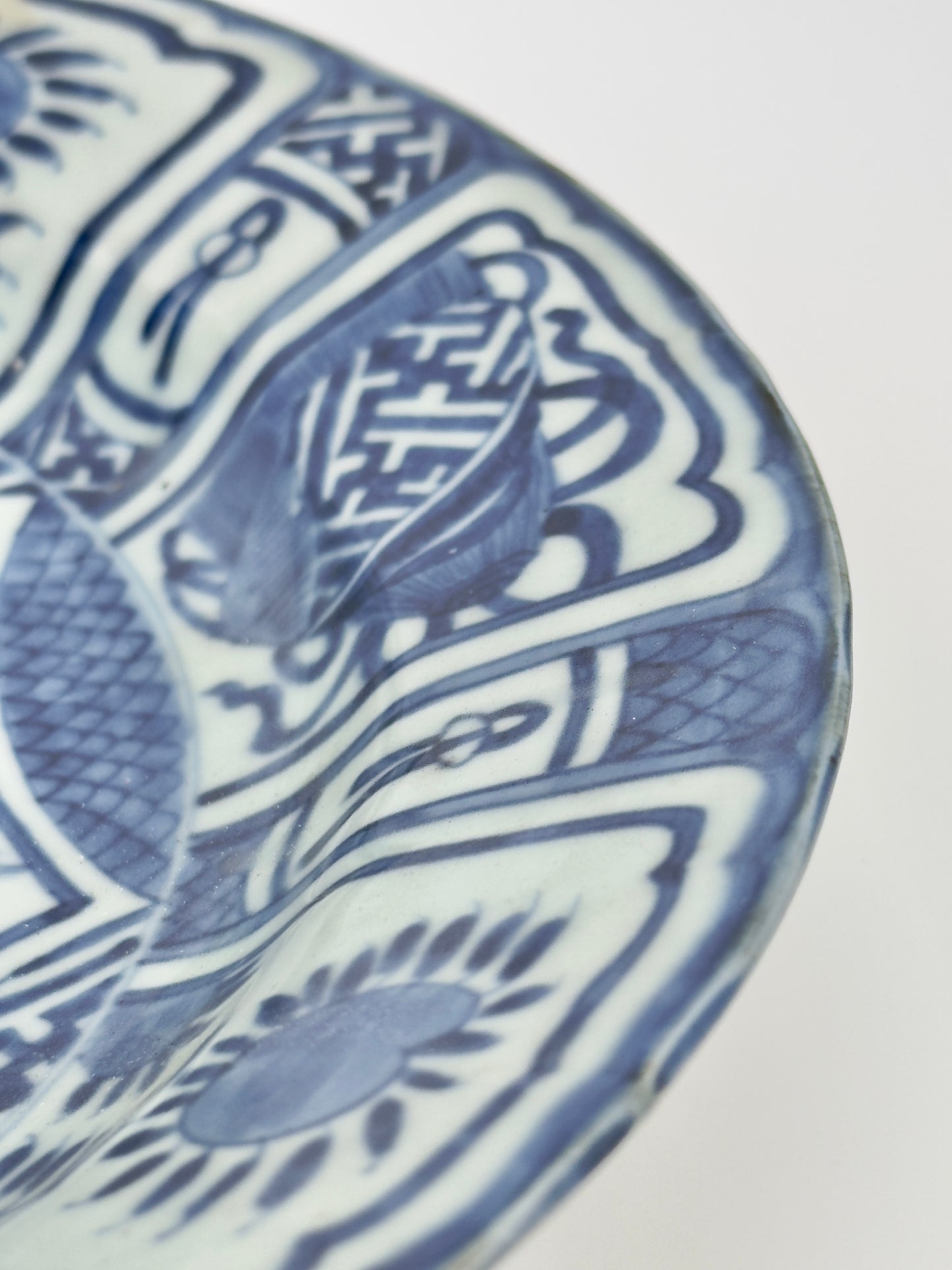 A Blue And White Kraak Plate, Late Ming Dynasty