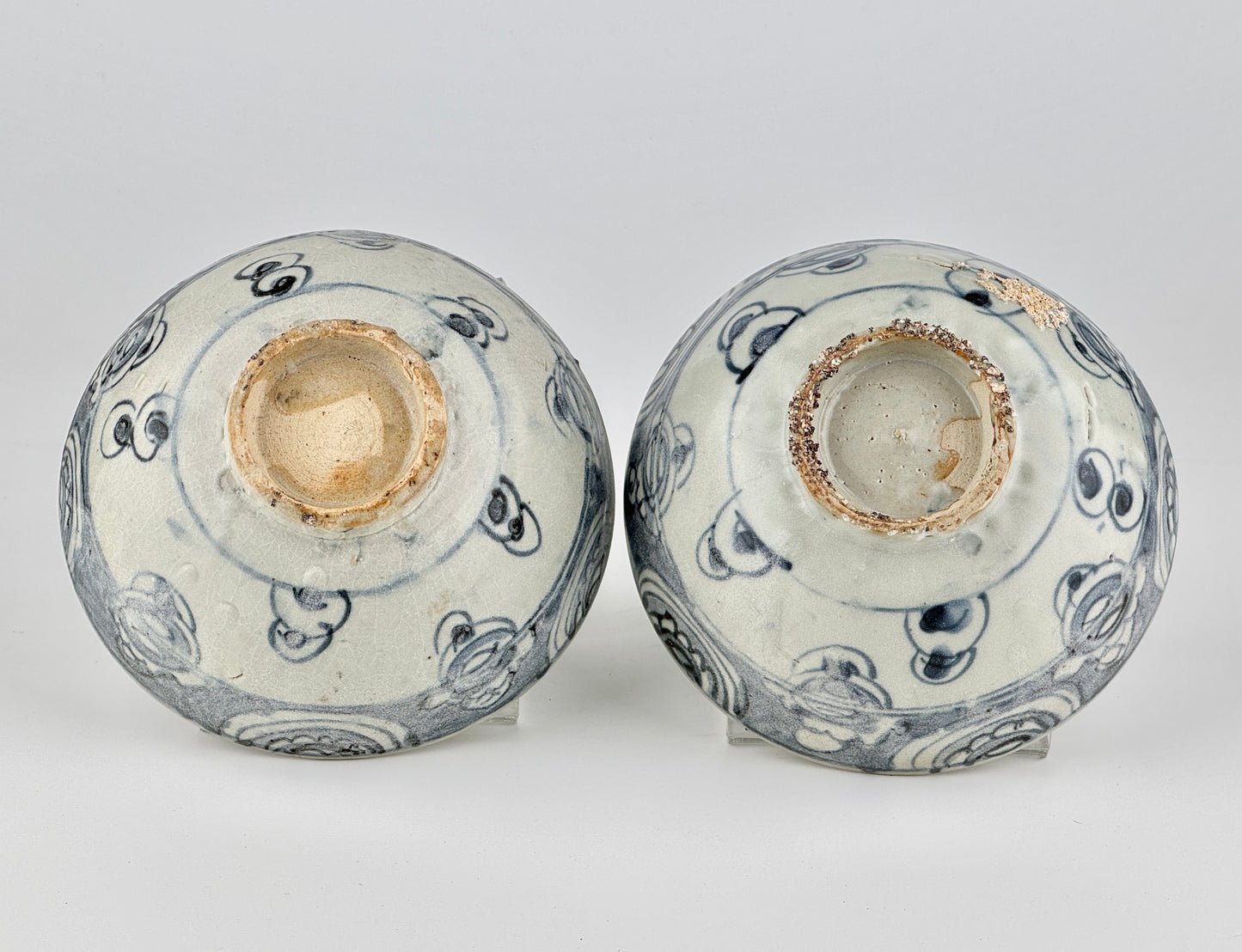 Pair of Bowls from Shipwreck, Late Ming Era(16-17th century)
