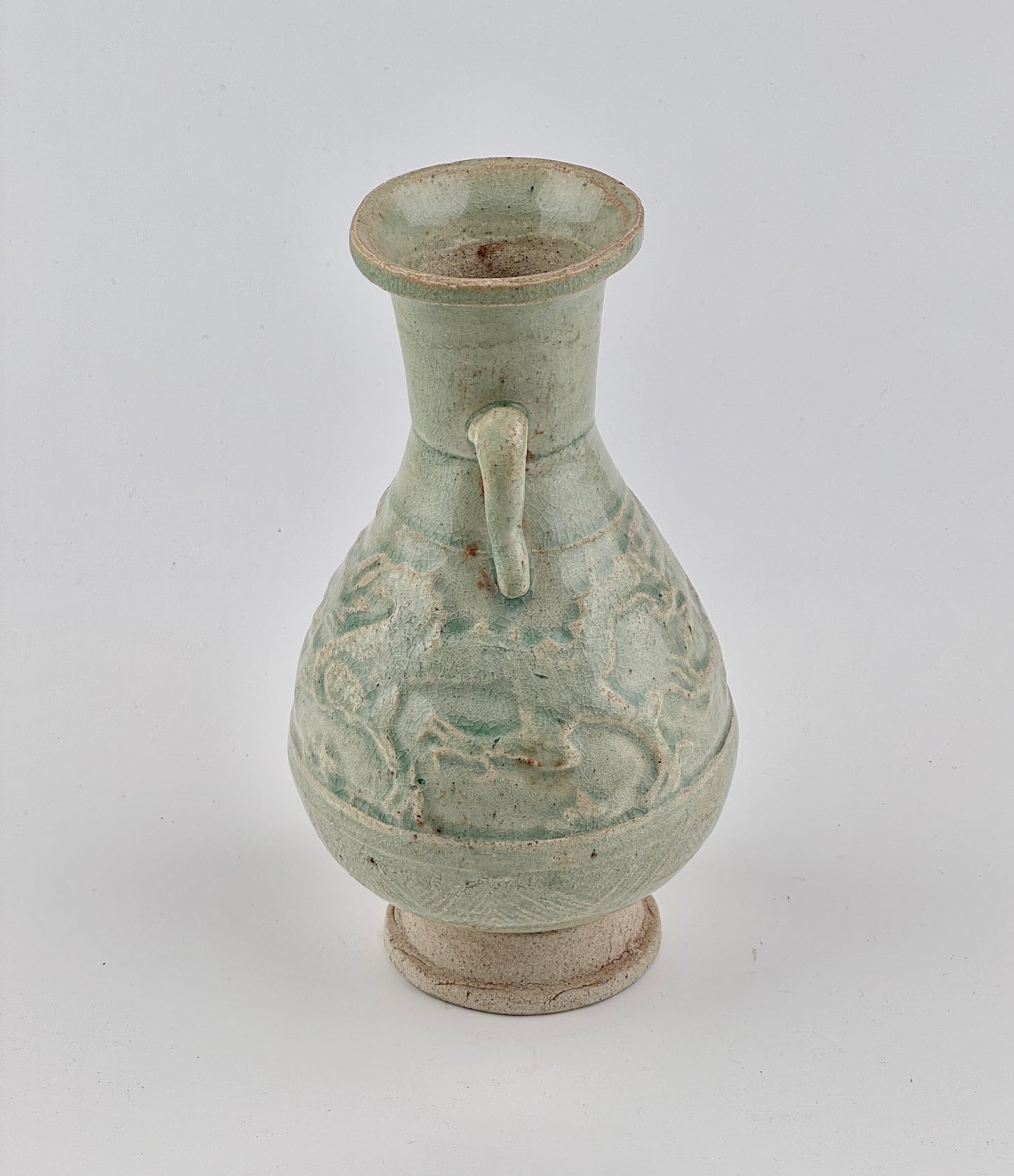 Qingbai Ware with two dragons, Yuan Dynasty, 14th century