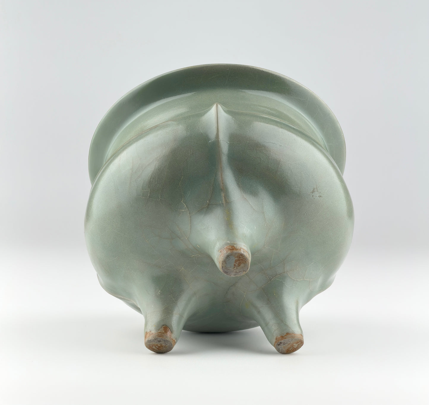 Rare Longquan Celadon Tripod Incense Burner, Song Dynasty