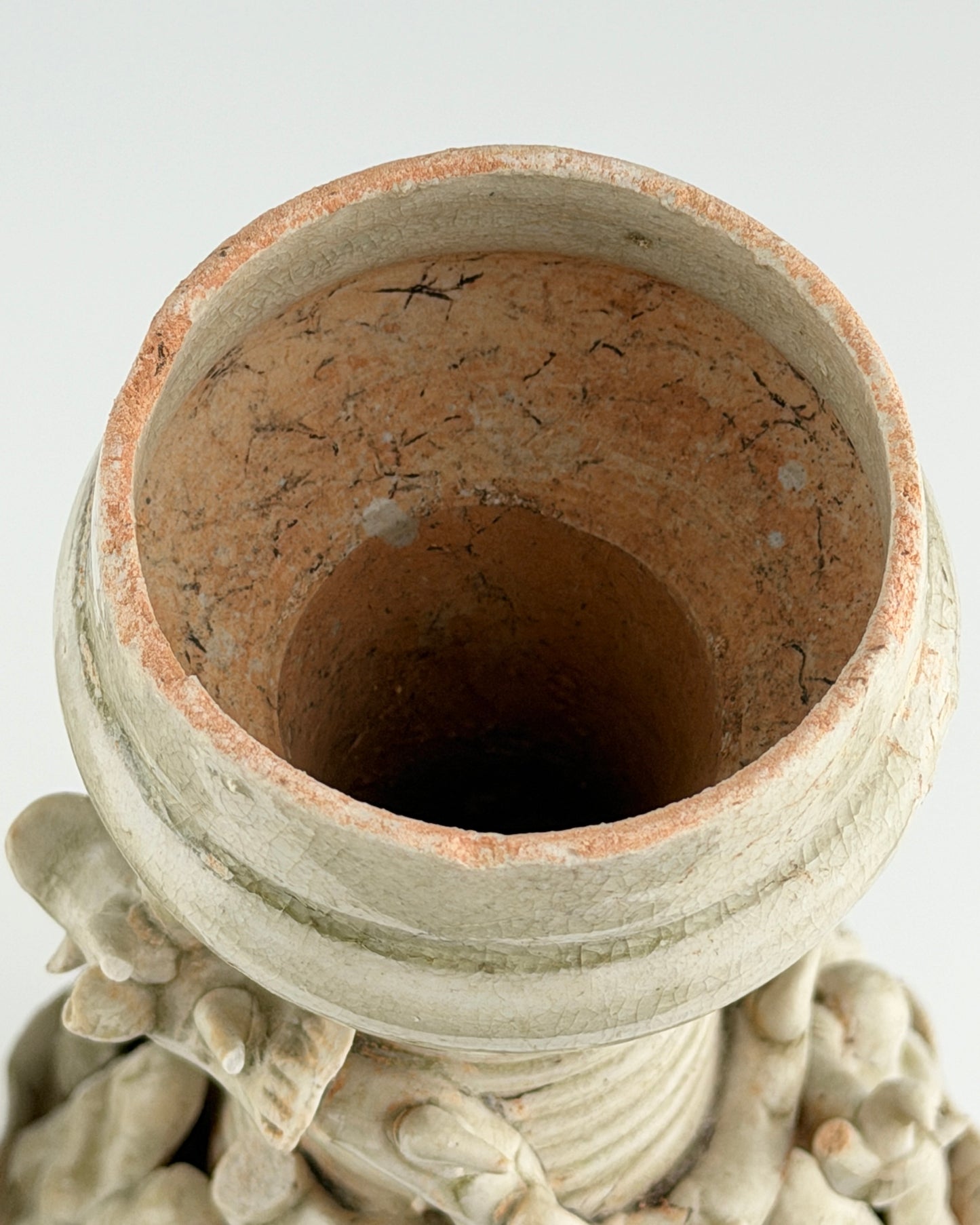 Pair of Qingbai Funerary Vases with Daoist figures, Southern Song Dynasty