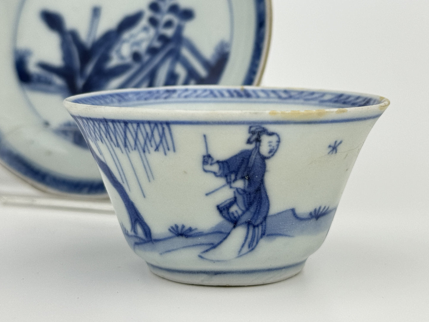 BLUE AND WHITE GARDEN PATTERN TEA SET C 1725, QING DYNASTY, YONGZHENG REIGN