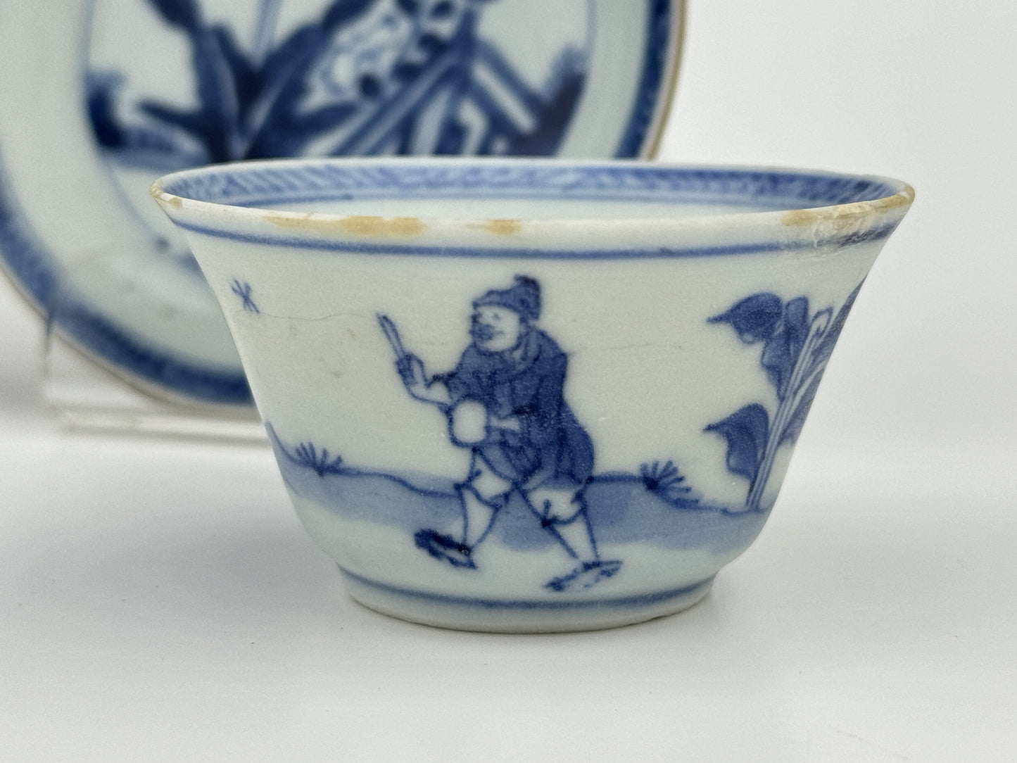 BLUE AND WHITE GARDEN PATTERN TEA SET C 1725, QING DYNASTY, YONGZHENG REIGN