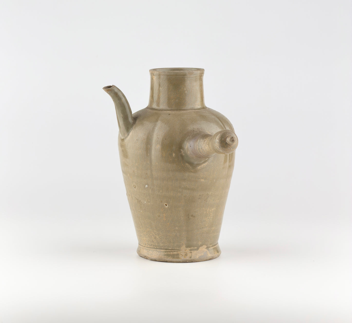 Celadon Ewer with Straight Handle, Tang to Northern Song Dynasty