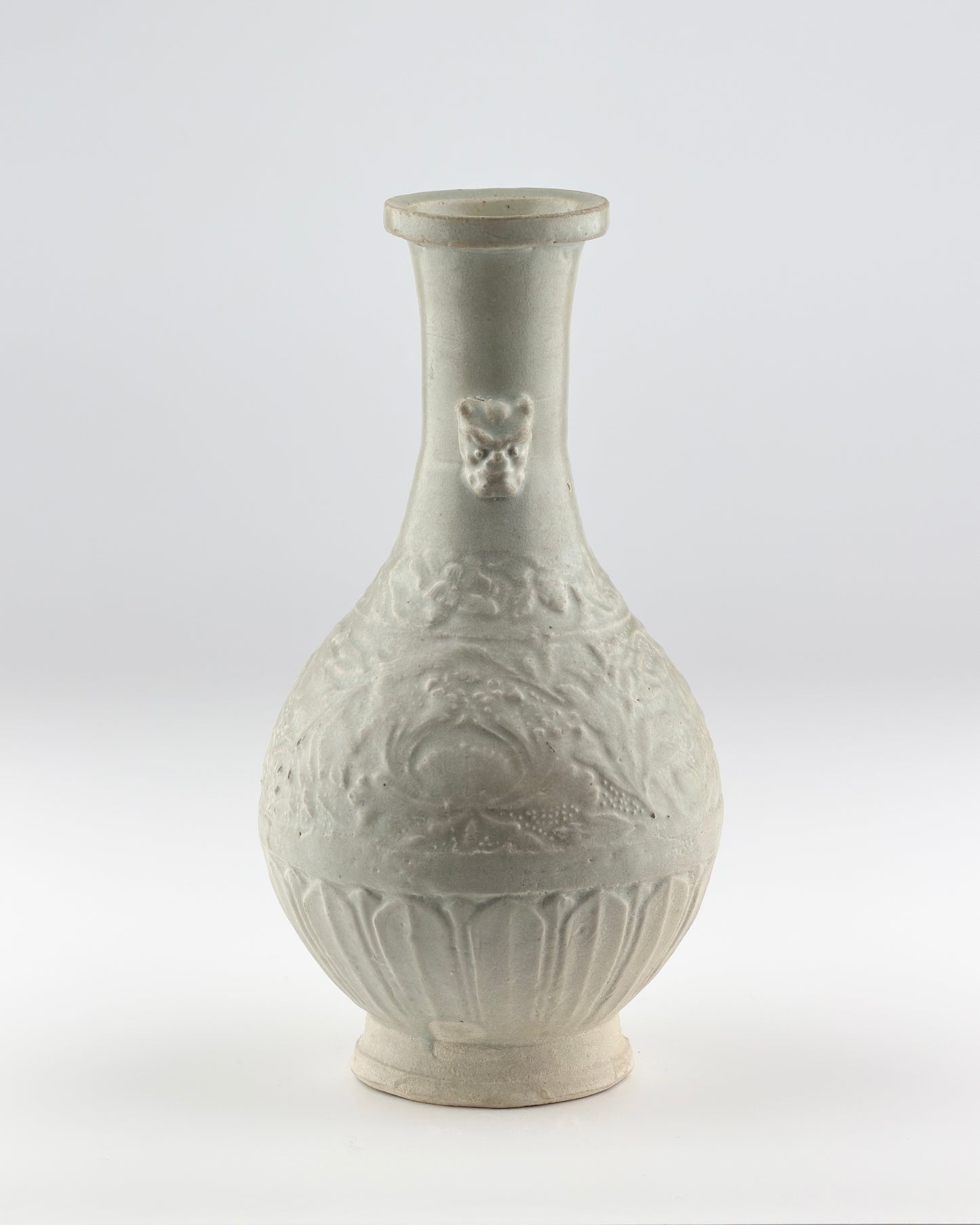 Carved White Ware 'Peony' vase, Yuan dynasty