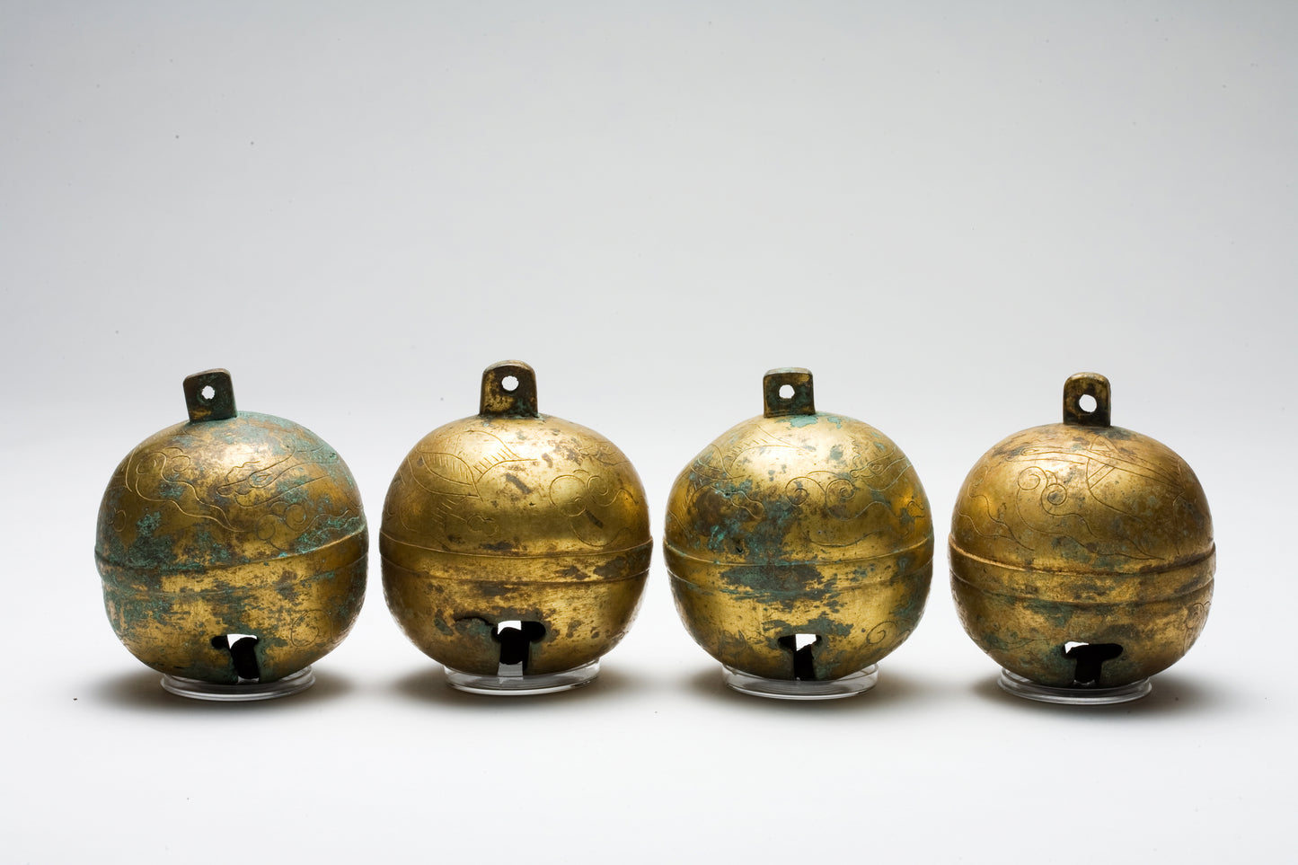 Set of Four Gilt-Bronze Bells