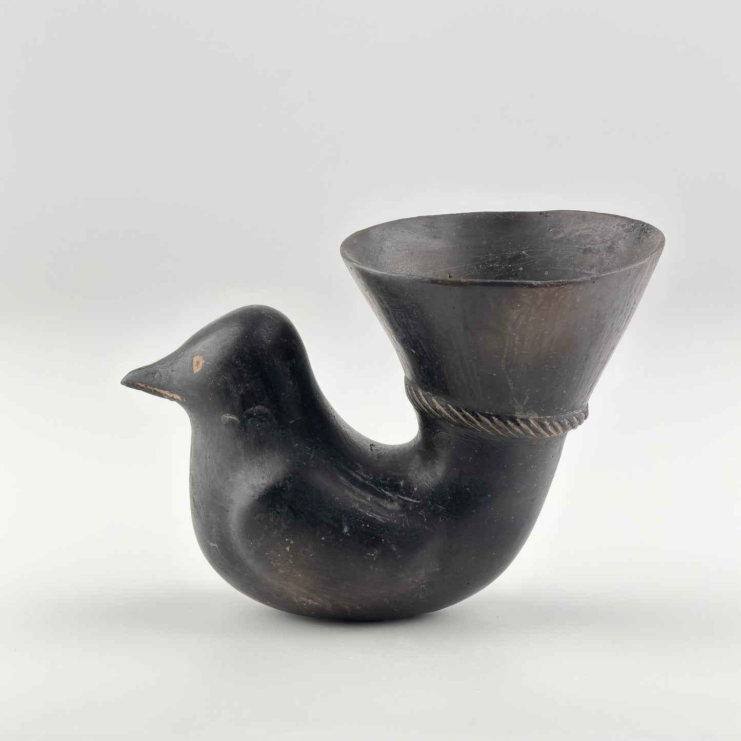 Blackware Bird-Shaped Vessel