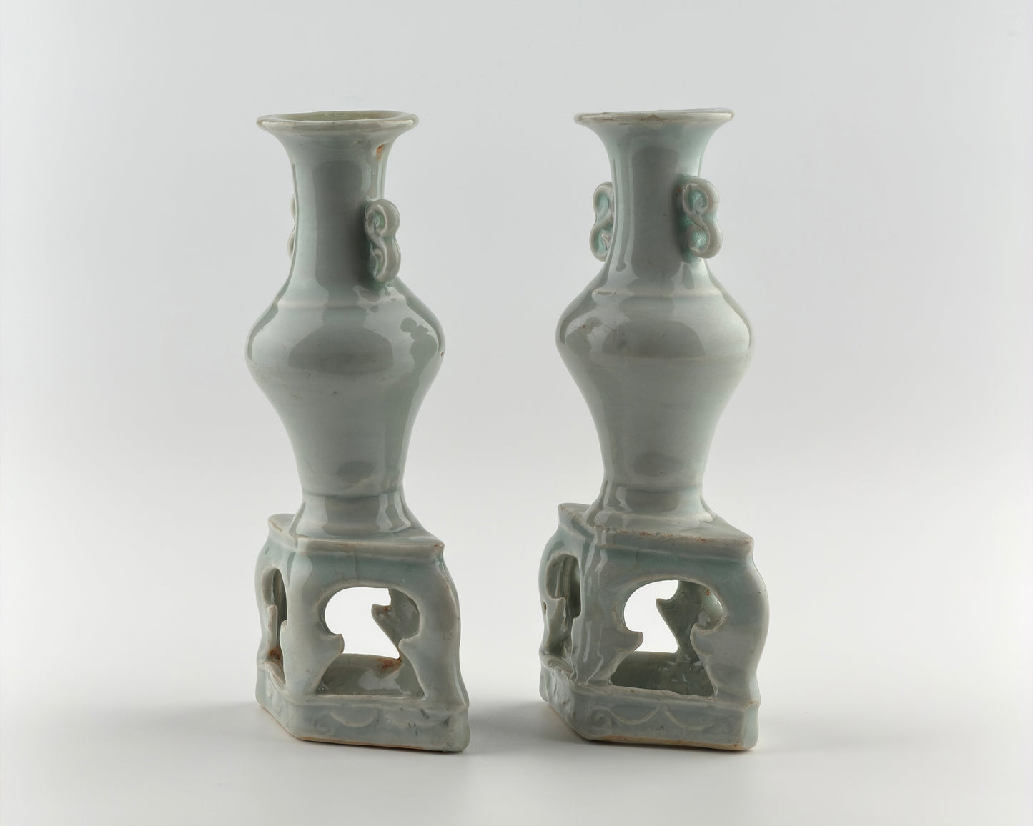 Pair of Qingbai Incense Stands, Song-Yuan Dynasty