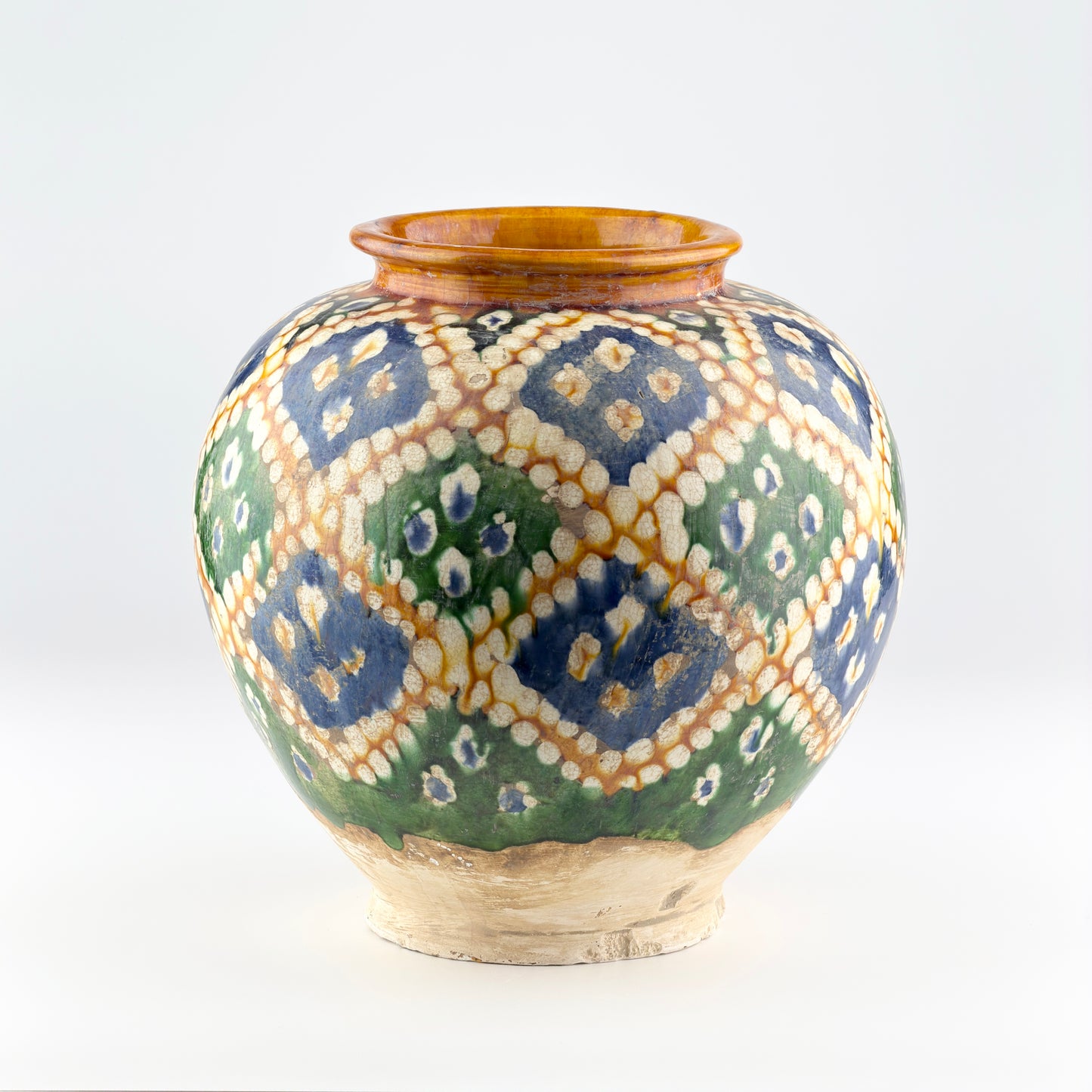 Rare Sancai-Glazed Pottery Jar, Tang Dynasty