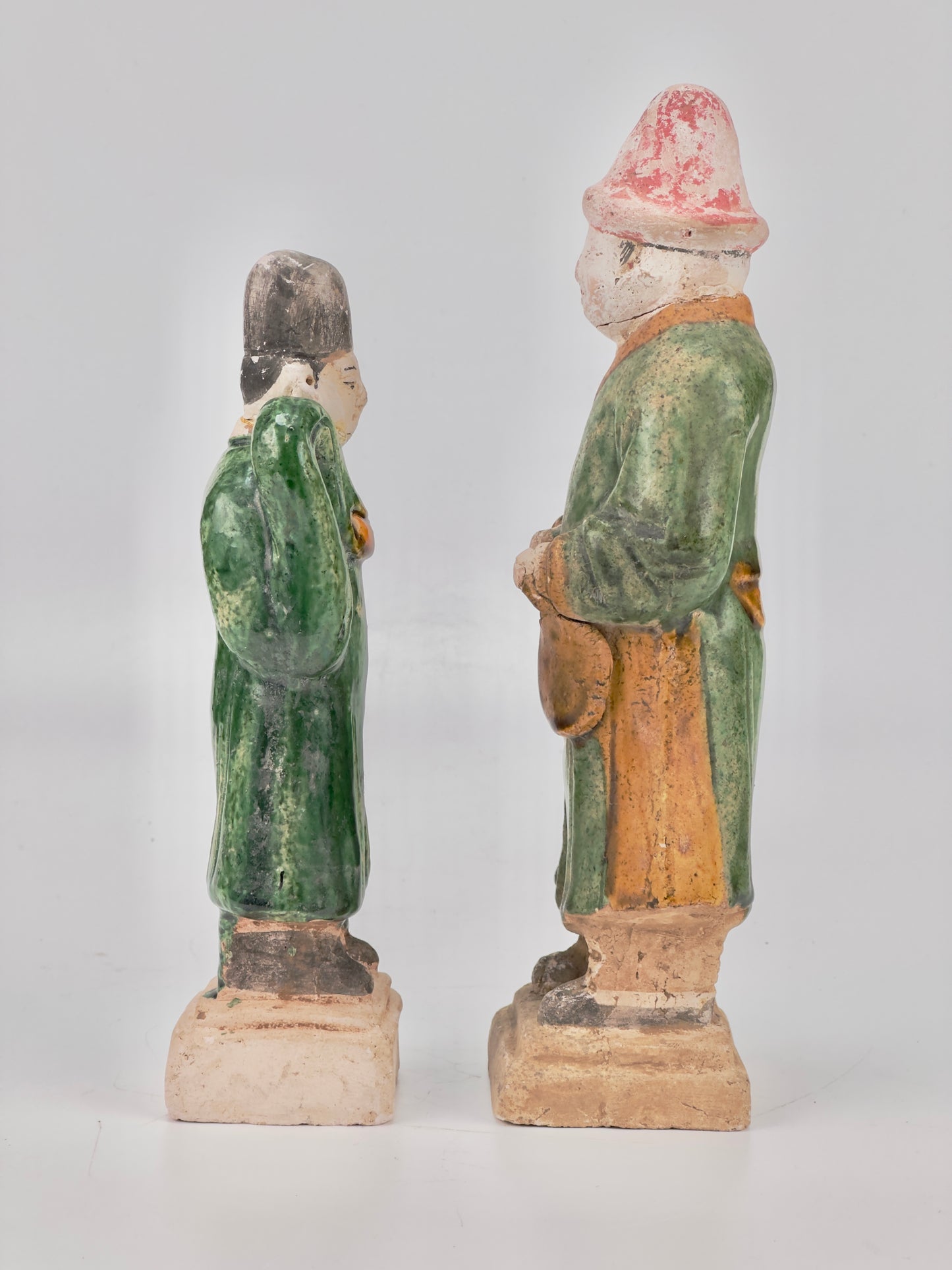 Two green glazed figures, Ming Period (1368-1644)