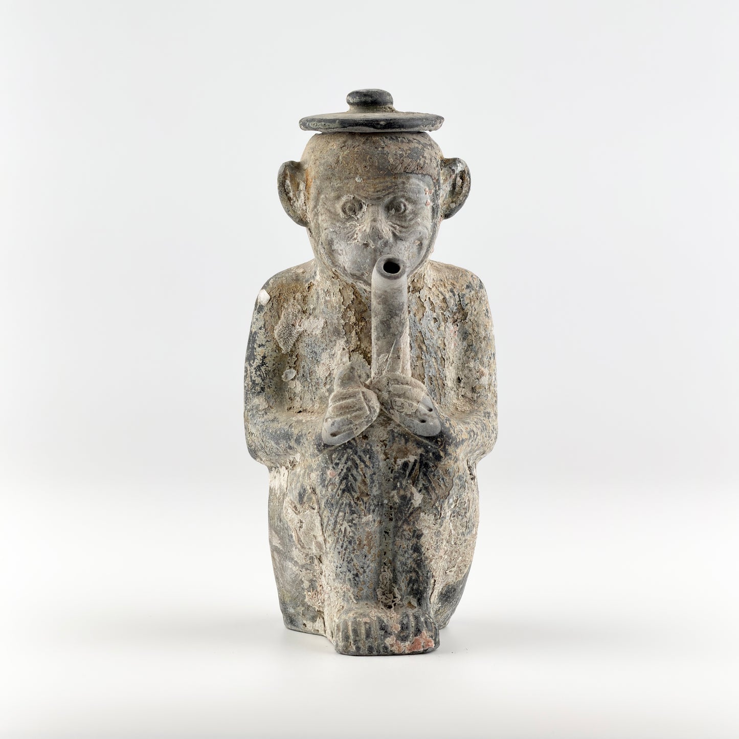 Rare Ewer of a Seated Monkey, C 1725, Qing Dynasty, Yongzheng Era