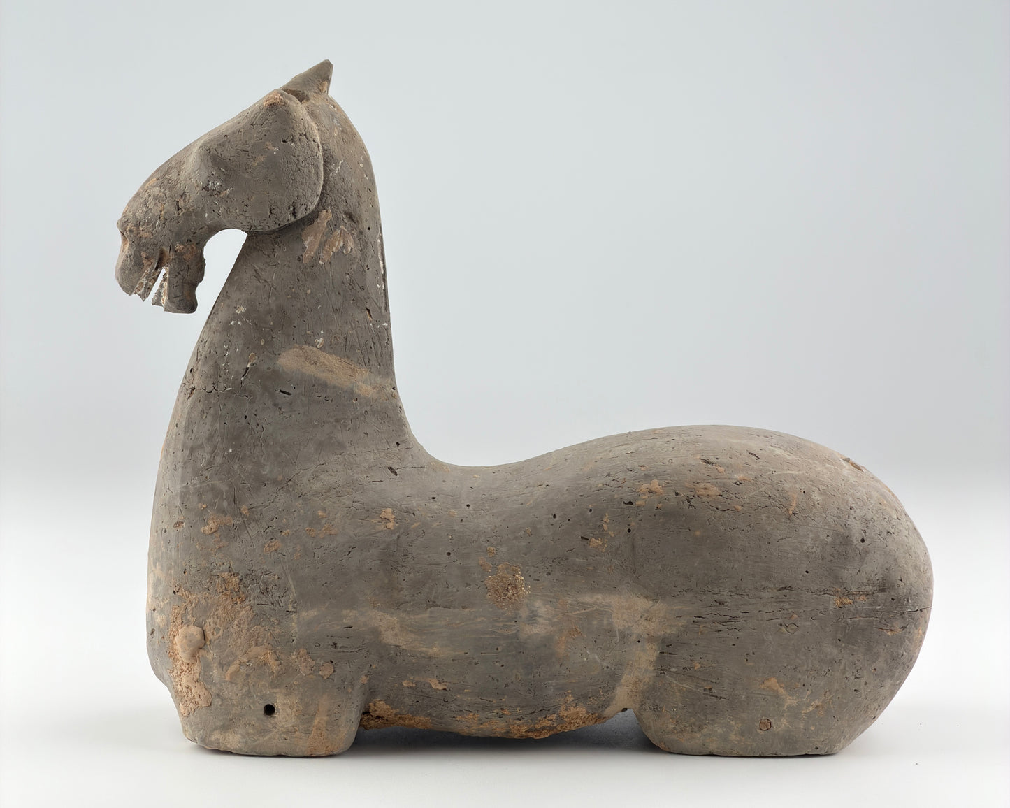 Gray Pottery Figure of a Horse, Han Dynasty