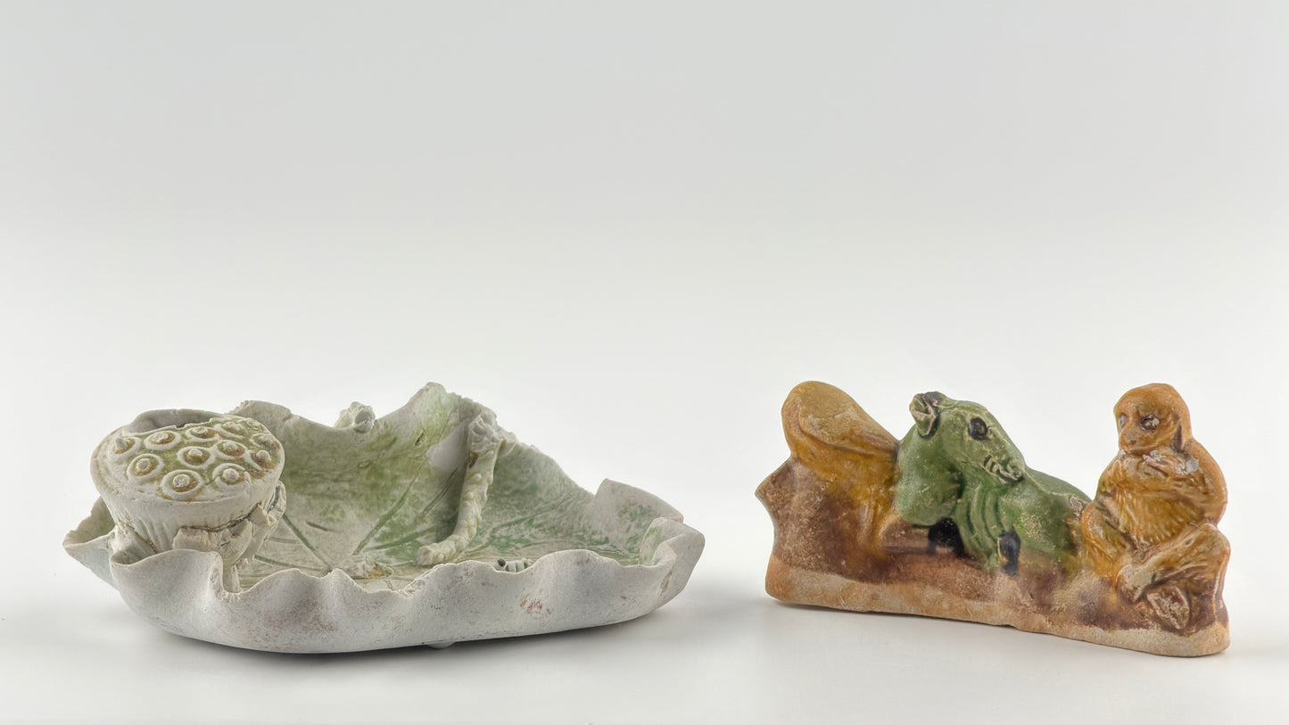 Three Friends Brush Rest and Lotus Leaf c1725, Qing Dynasty, Yongzheng Era