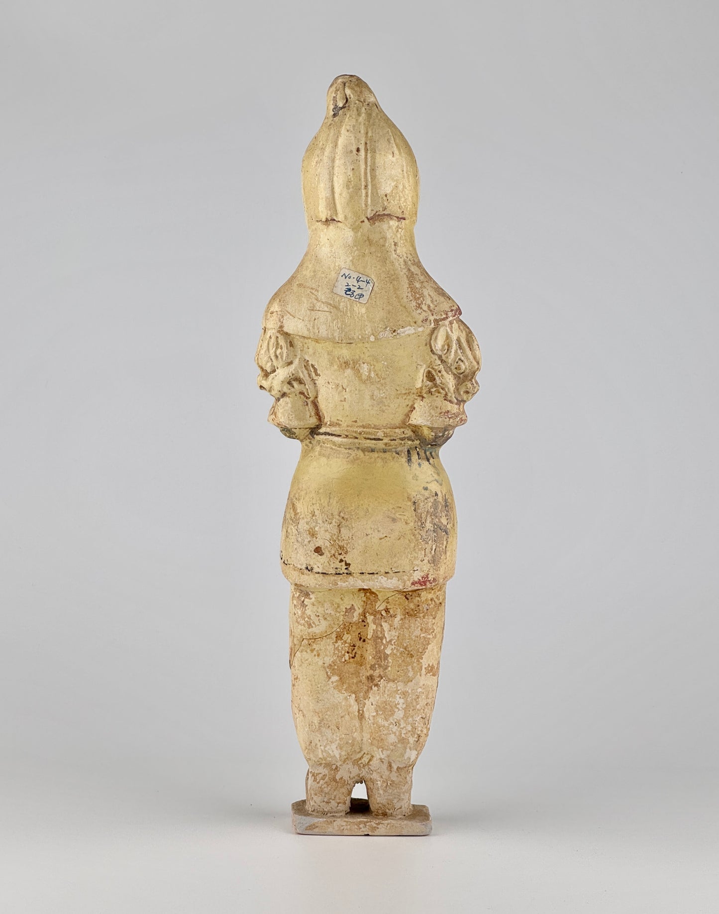 Large Straw Glazed Pottery Figure of a Solider, Sui to Tang Dynasty