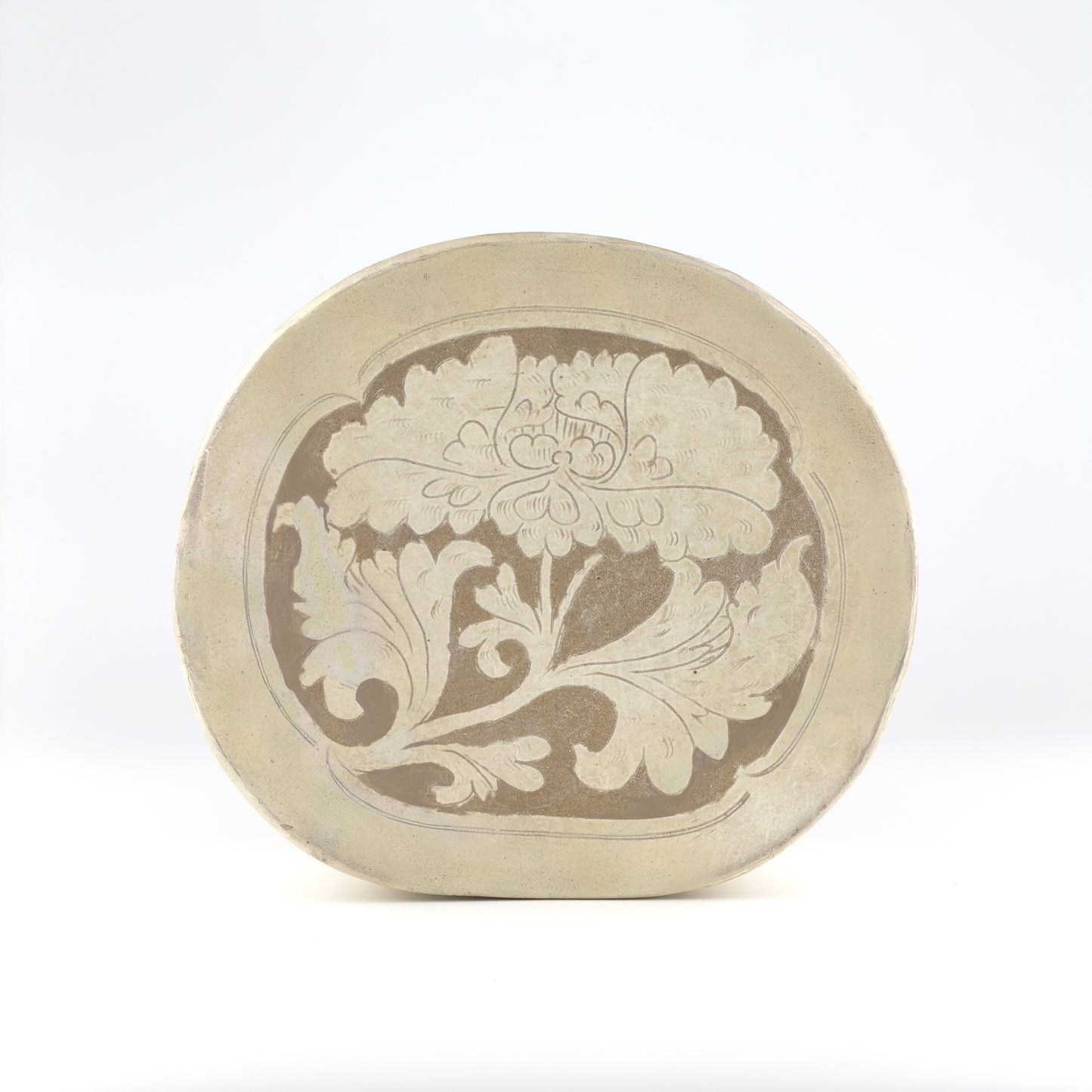 Cizhou Carved Bean-Shaped Pillow, Song Dynasty