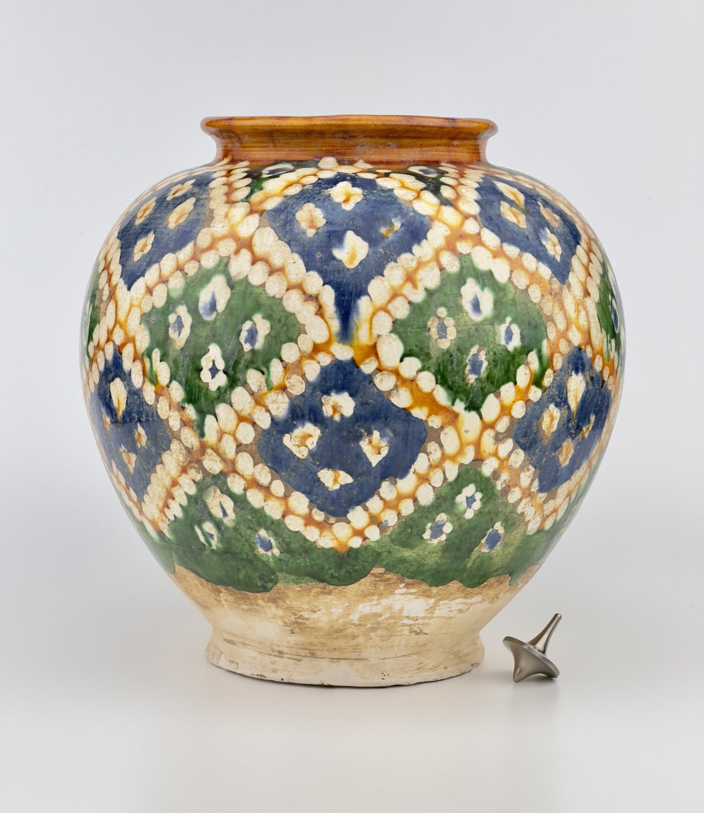 Rare Sancai-Glazed Pottery Jar, Tang Dynasty