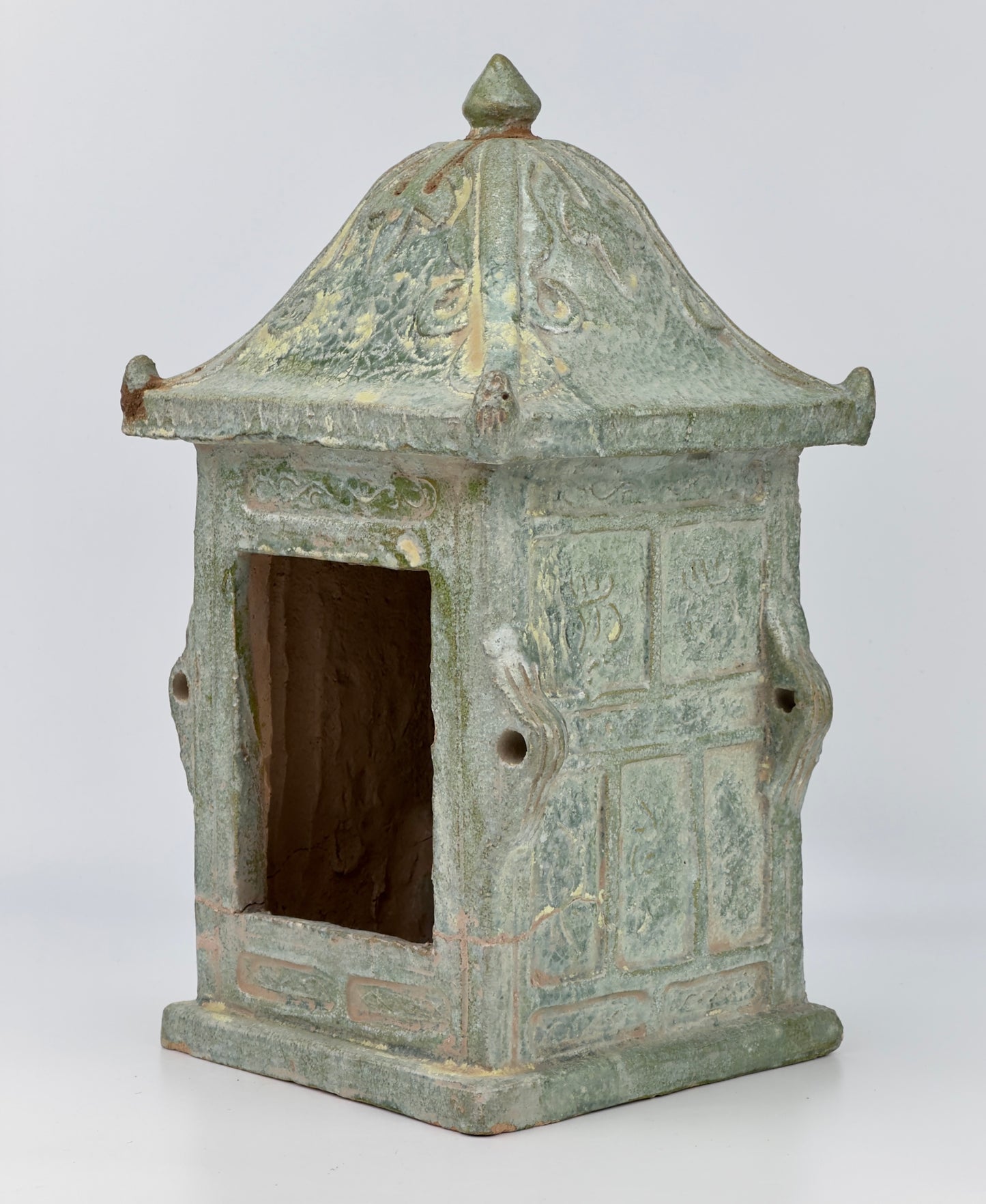 Chinese green-glazed model of a shrine, Han dynasty