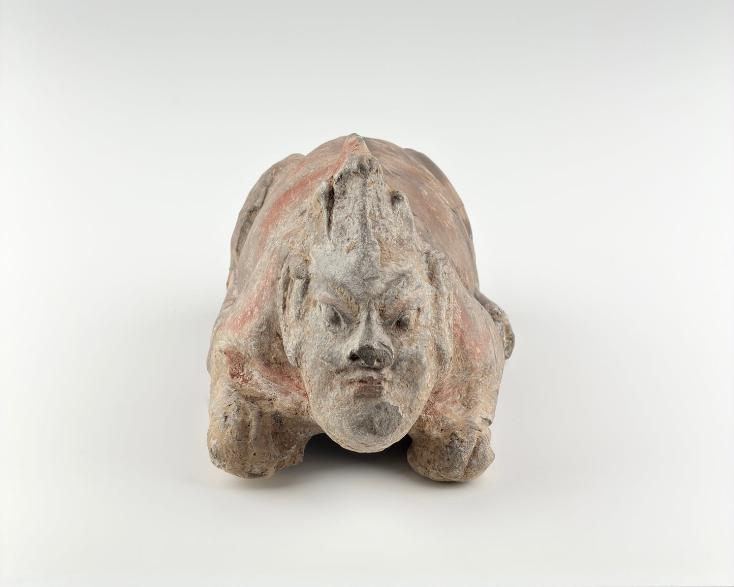 Guardian(Half human half beast) Pottery Figure, Northern Wei-Tang Dynasties