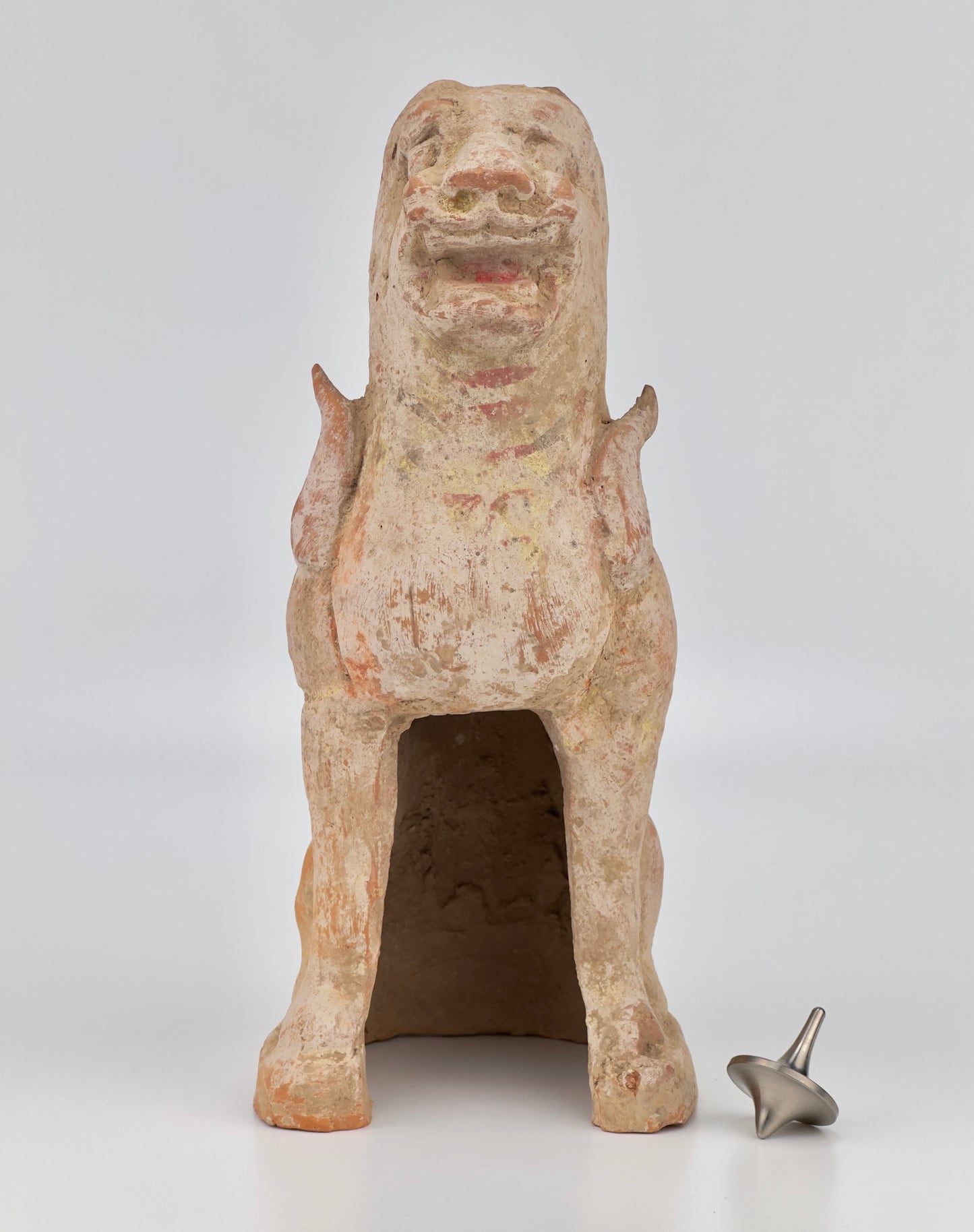 Guardian Haitai Lion Pottery Figure, Northern Wei-Tang Dynasties