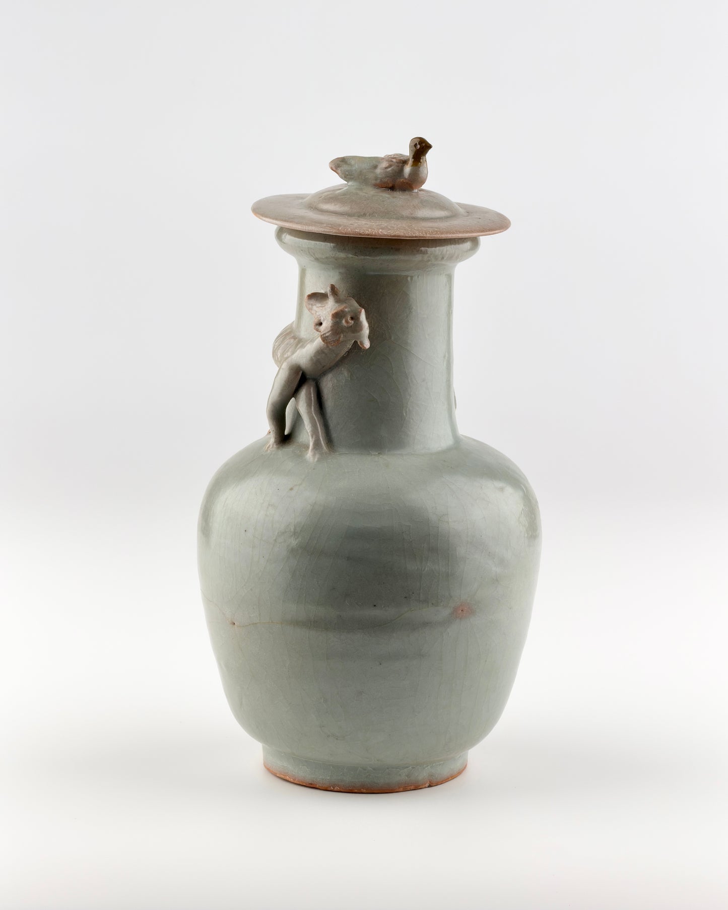 Longquan Celadon 'Dragon' Jar and Cover, Song Dynasty
