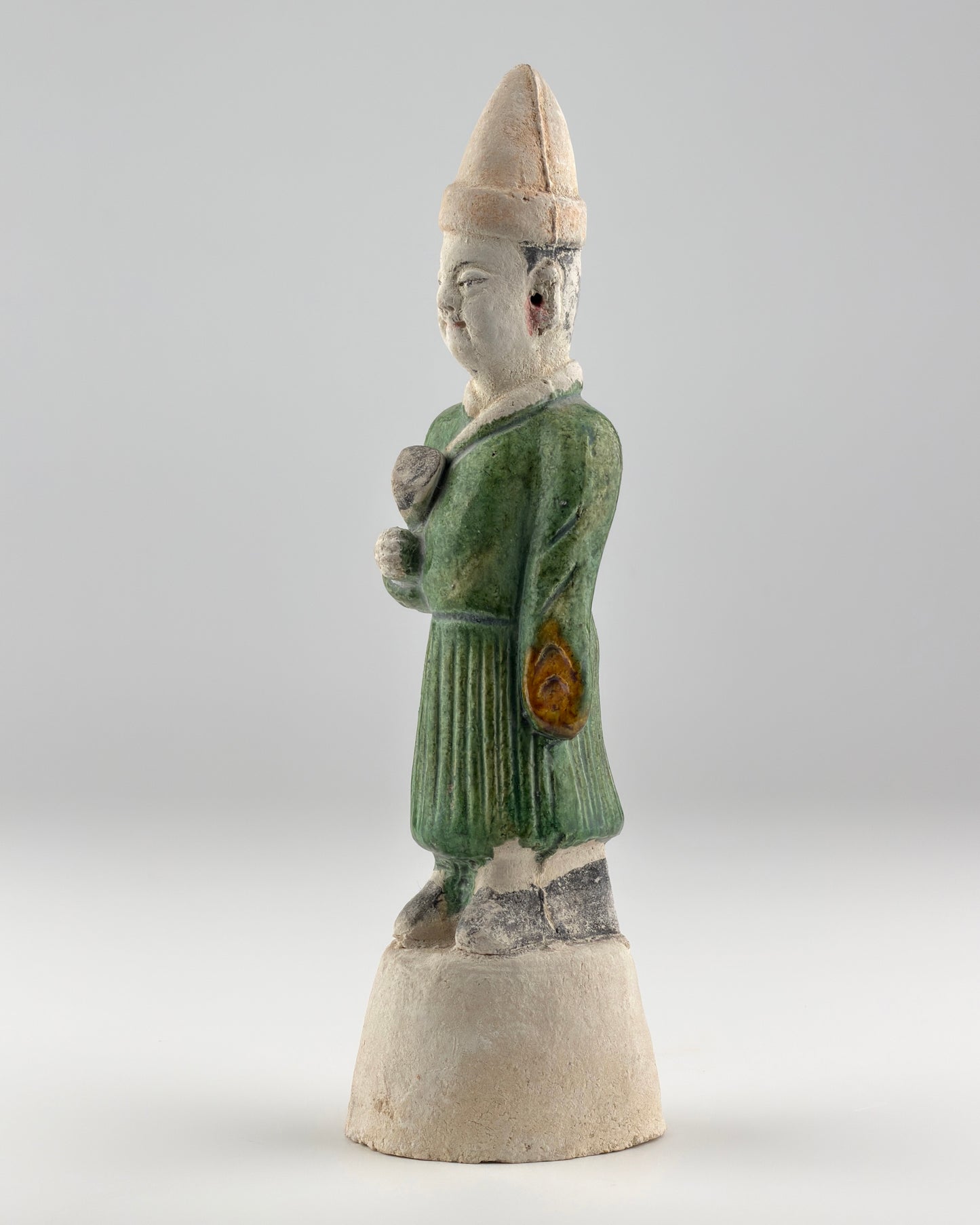 Green Glazed Figure of Attendant, Ming Period