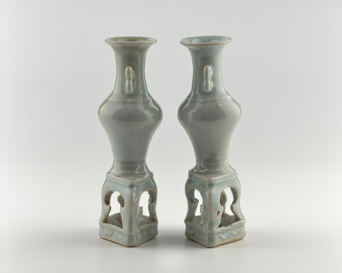 Pair of Qingbai Incense Stands, Song-Yuan Dynasty