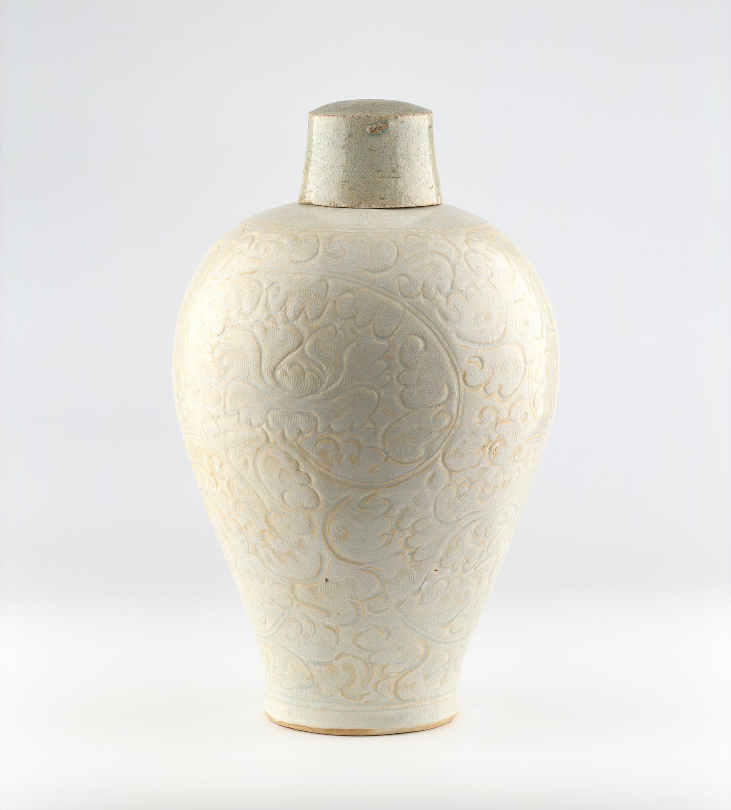 A QINGBAI CARVED MEIPING PORCELAIN, SONG DYNASTY