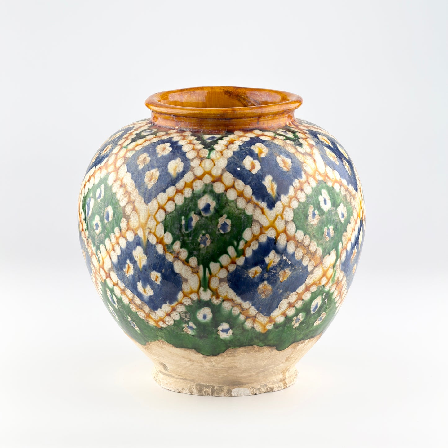 Rare Sancai-Glazed Pottery Jar, Tang Dynasty