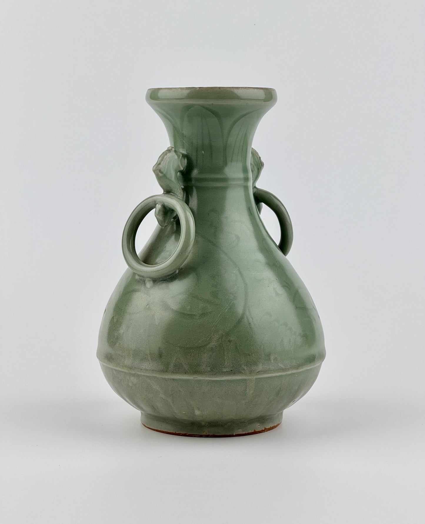 Carved Longquan Celadon Vase, Yuan-Ming Dynasty